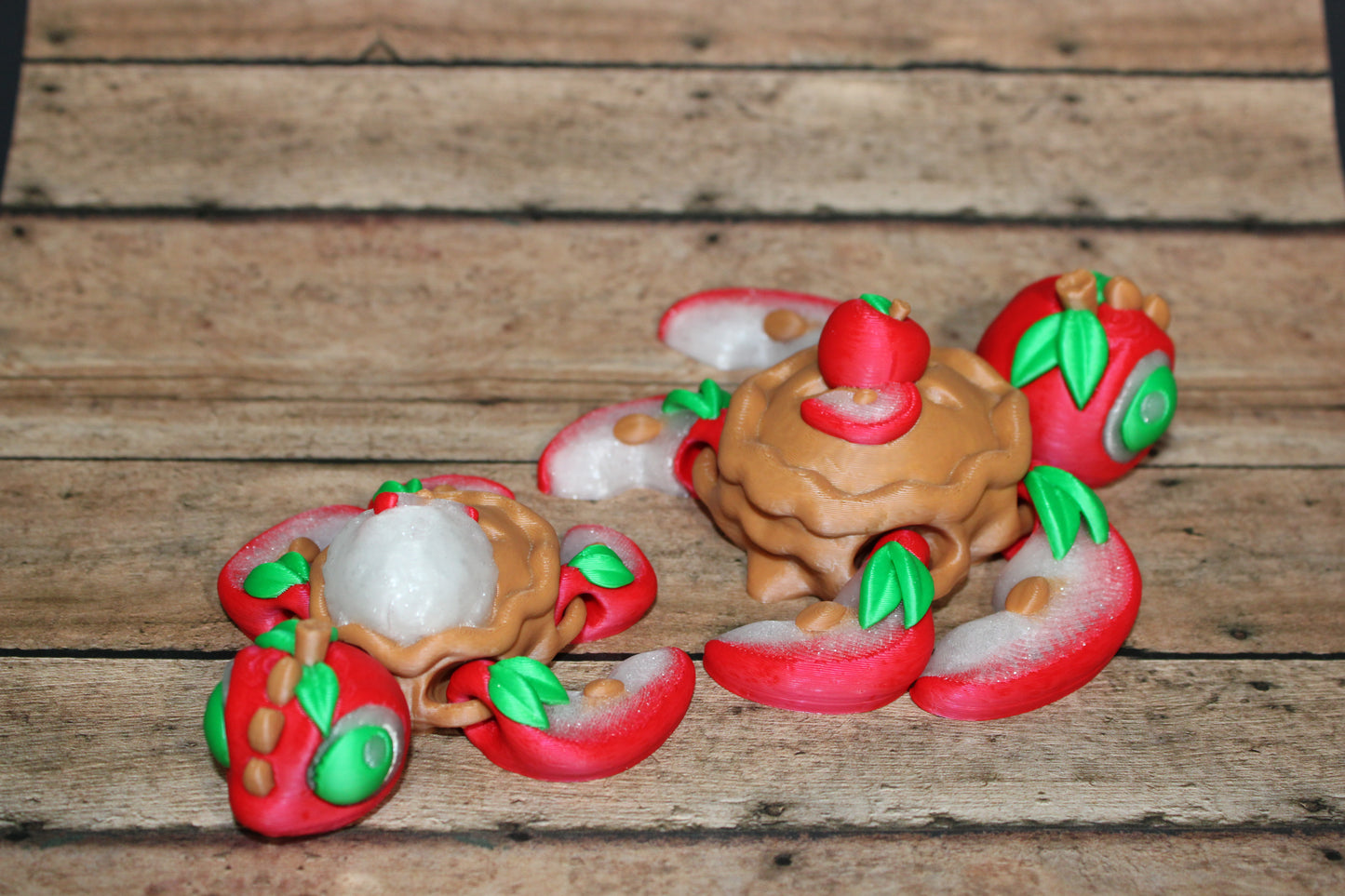 Apple Pie Turtle: Full Color 3D Printed Articulated Flexi Figurine