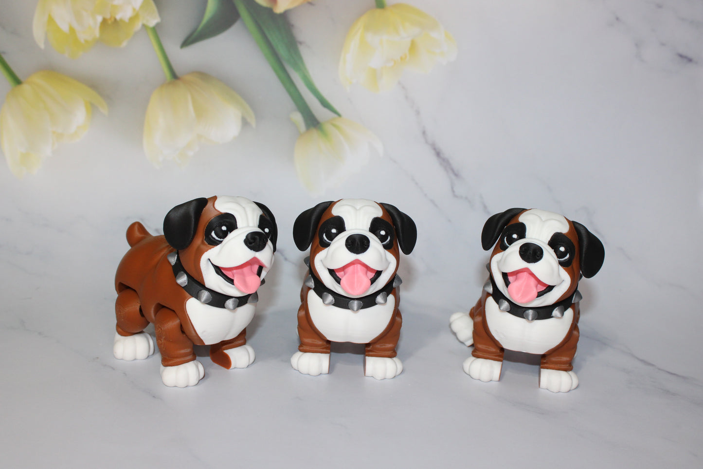 English Bull Dog:3D Printed Articulated Flexi Fidget Toy
