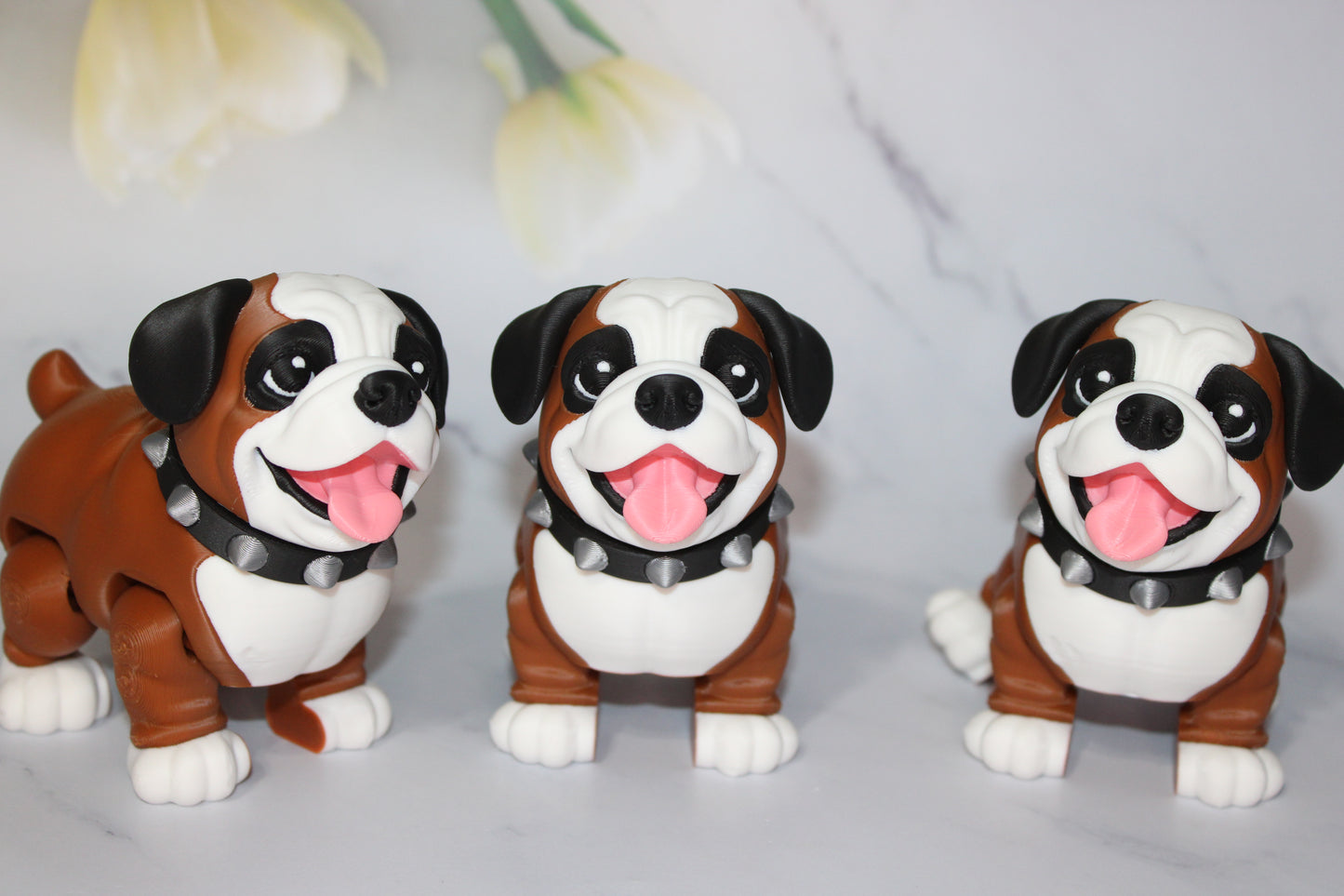 English Bull Dog:3D Printed Articulated Flexi Fidget Toy
