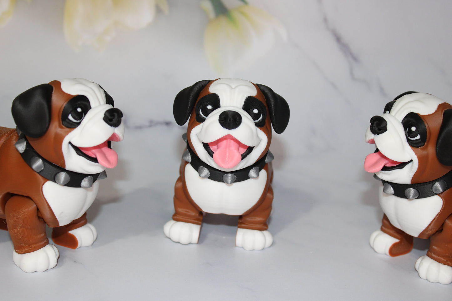 English Bull Dog:3D Printed Articulated Flexi Fidget Toy