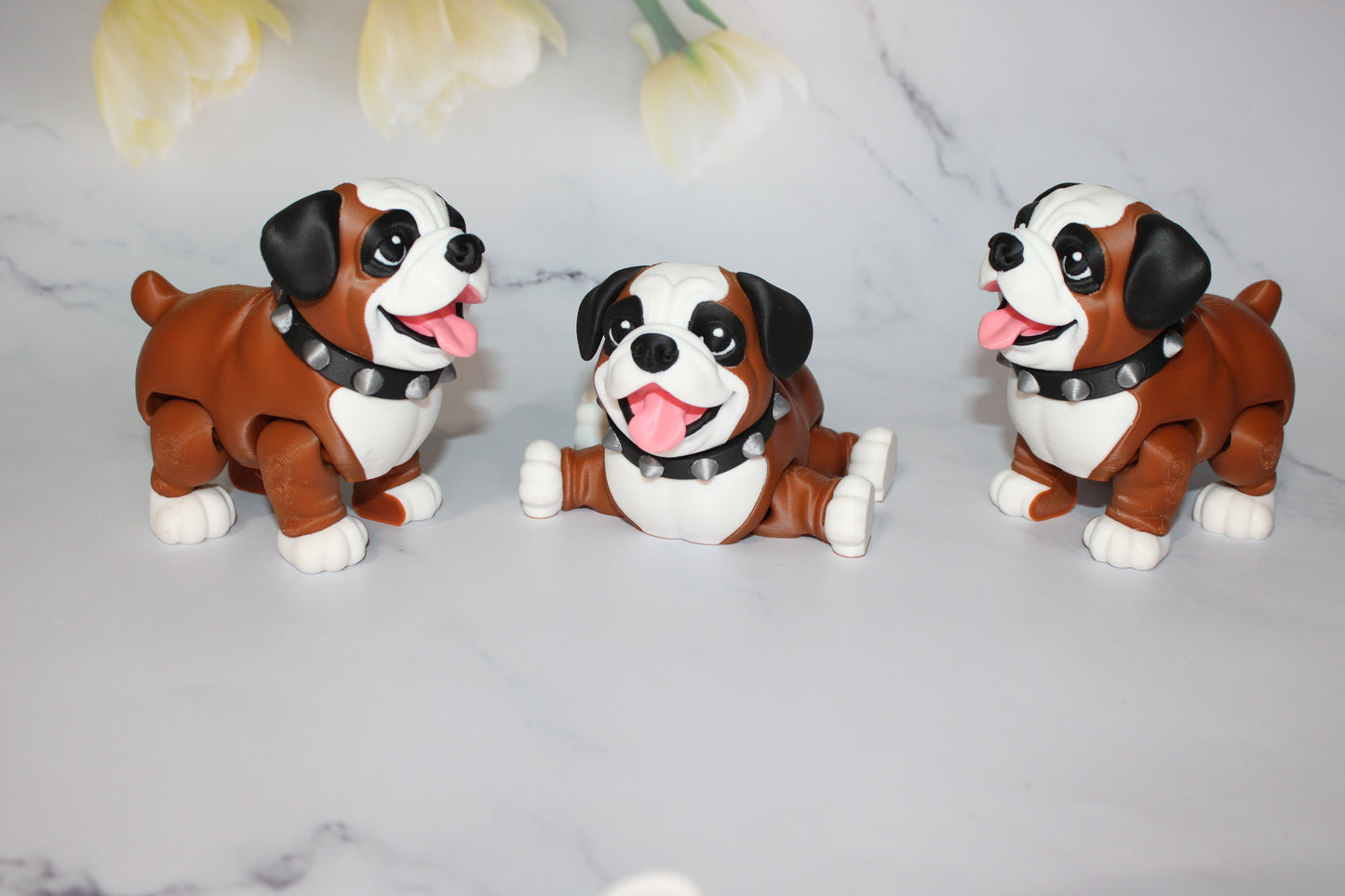 English Bull Dog:3D Printed Articulated Flexi Fidget Toy
