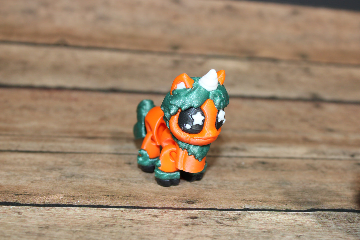 3D Printed Pumpkin Unicorn and Pony with Pumpkin Patch