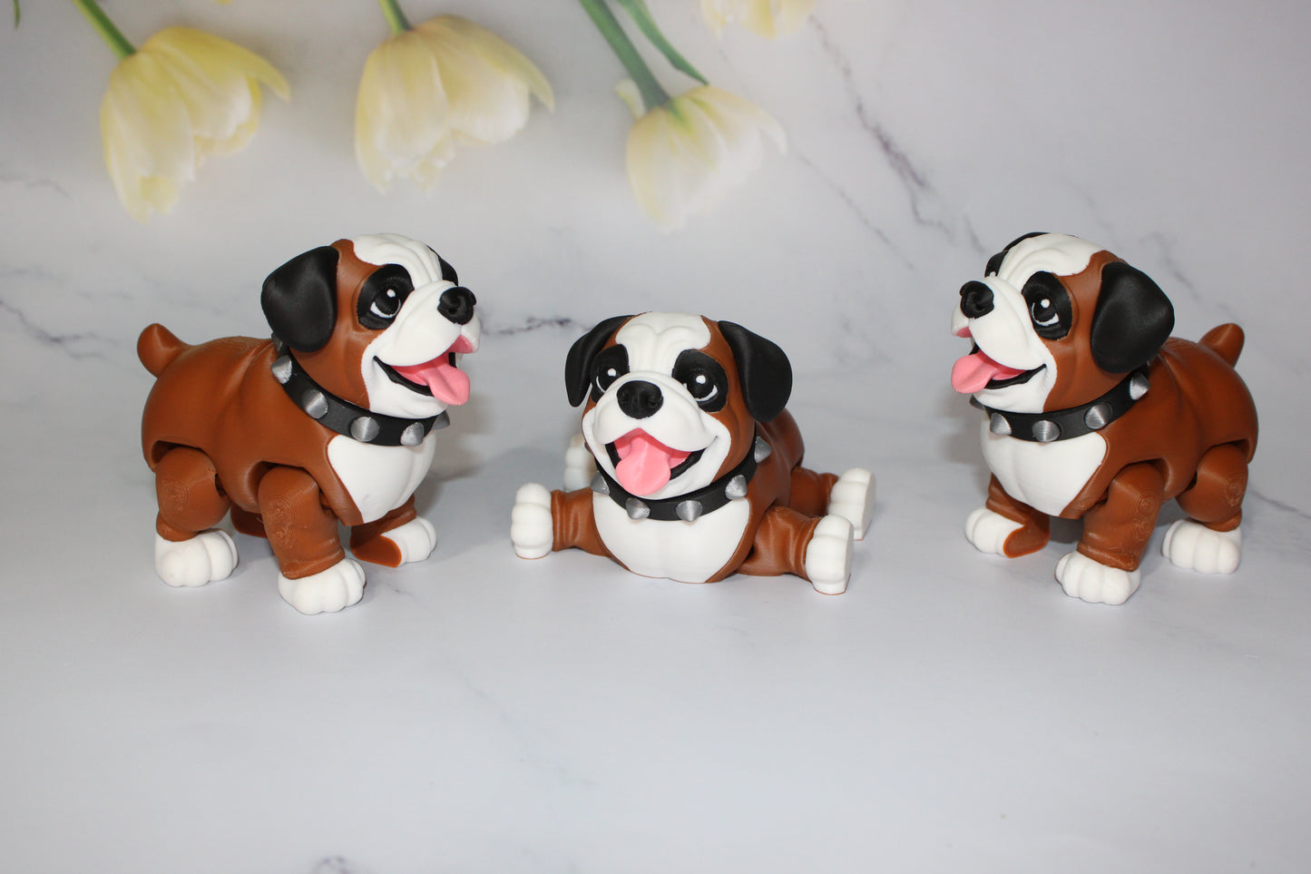 English Bull Dog:3D Printed Articulated Flexi Fidget Toy