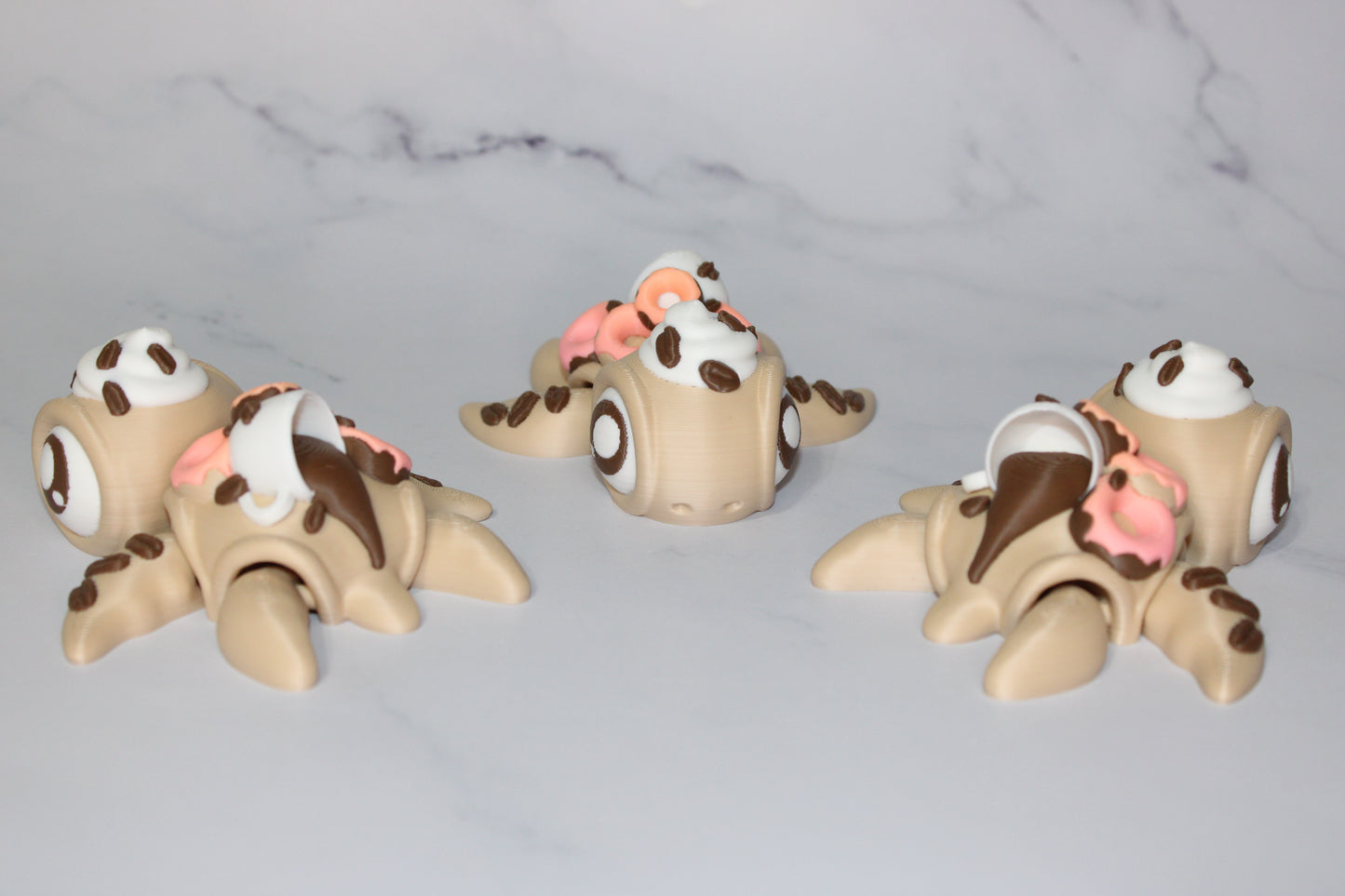 Coffee and Donuts Articulated 3d Printed Figurine