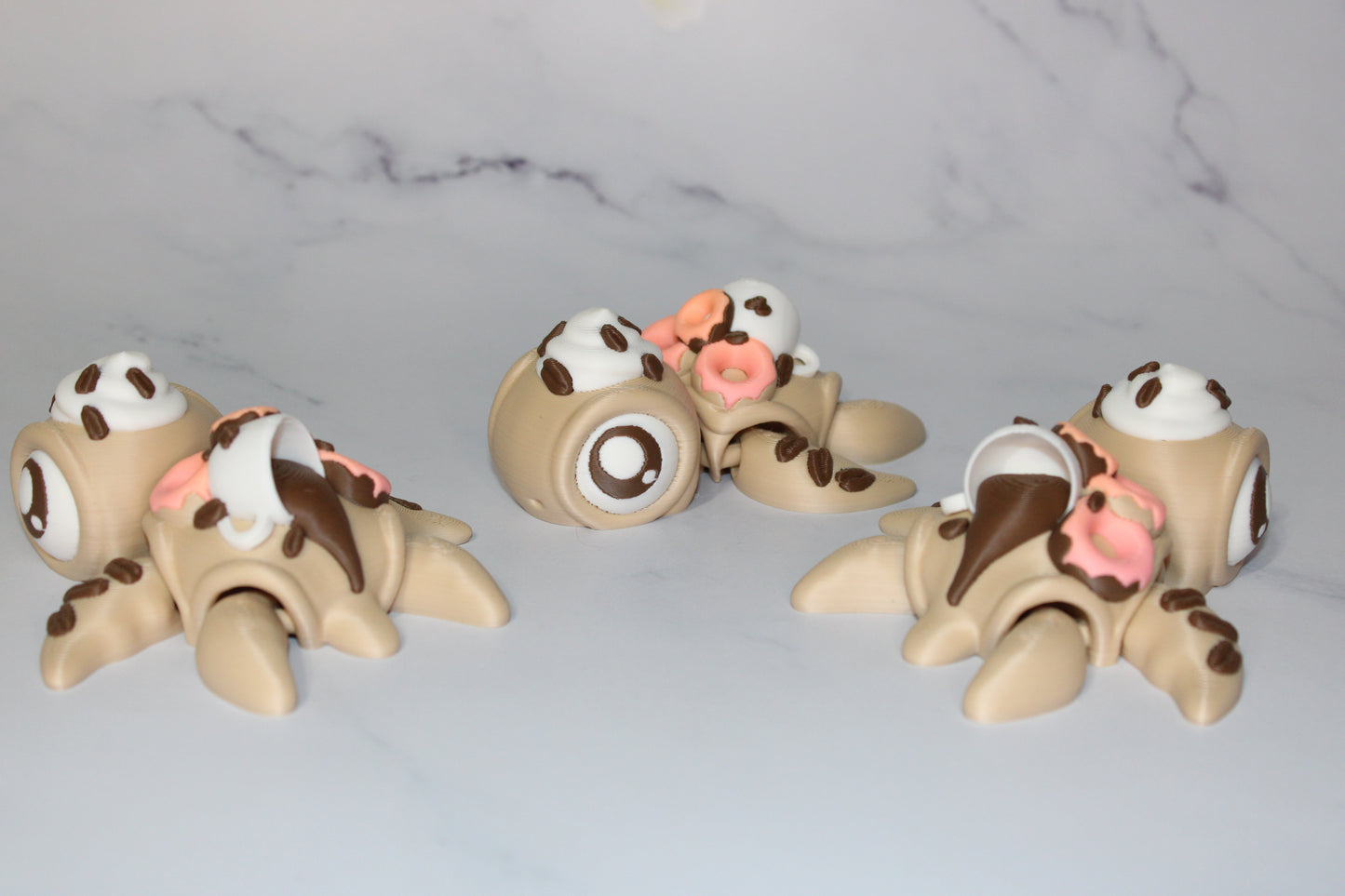 Coffee and Donuts Articulated 3d Printed Figurine