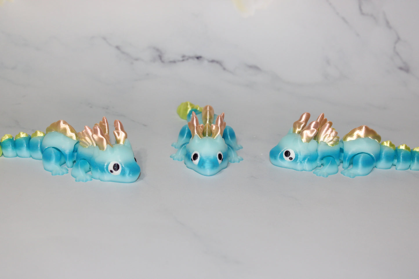 Cloud Baby Dragon Articulated 3d Printed Figurine