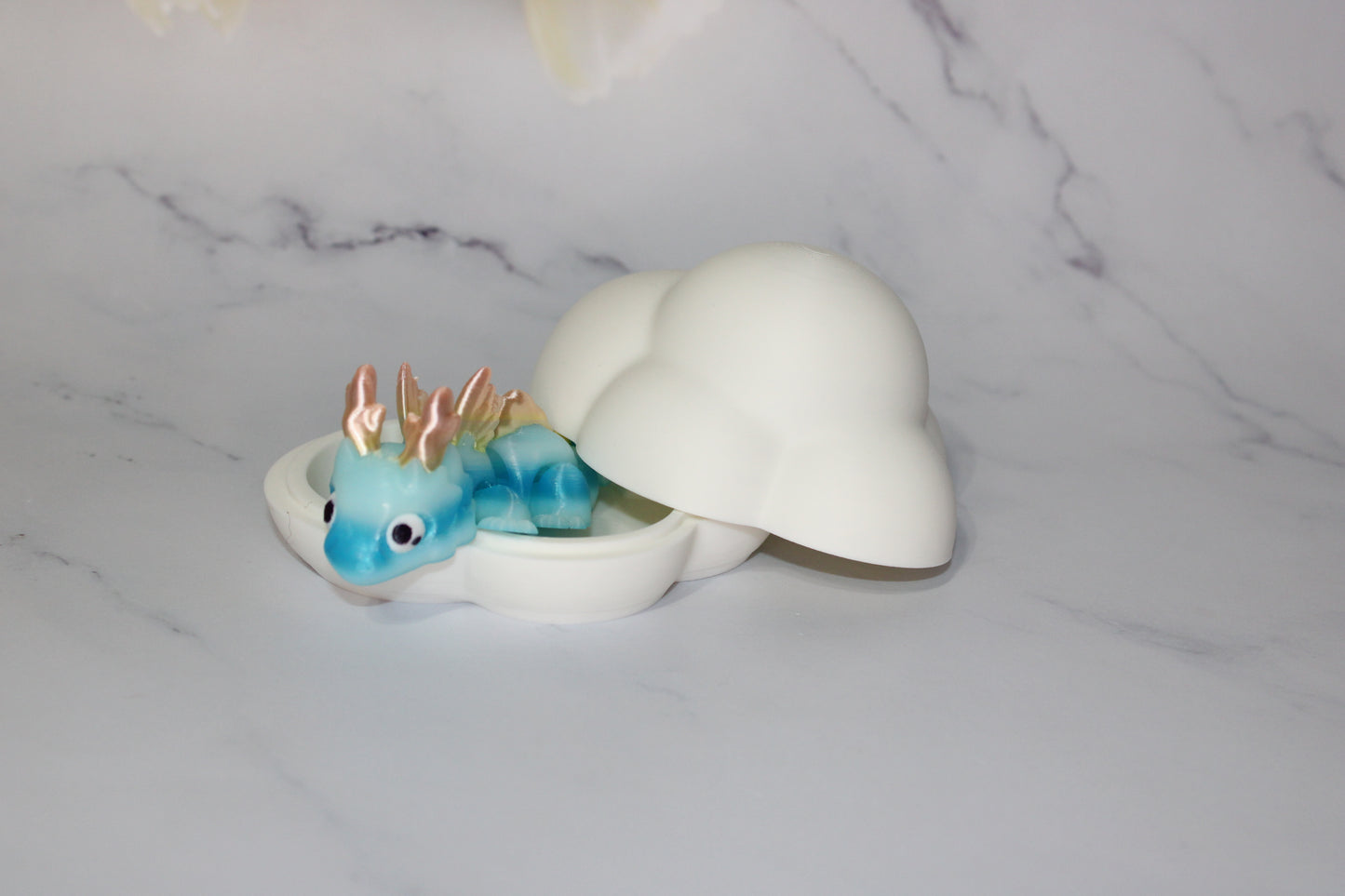 Cloud Baby Dragon Articulated 3d Printed Figurine