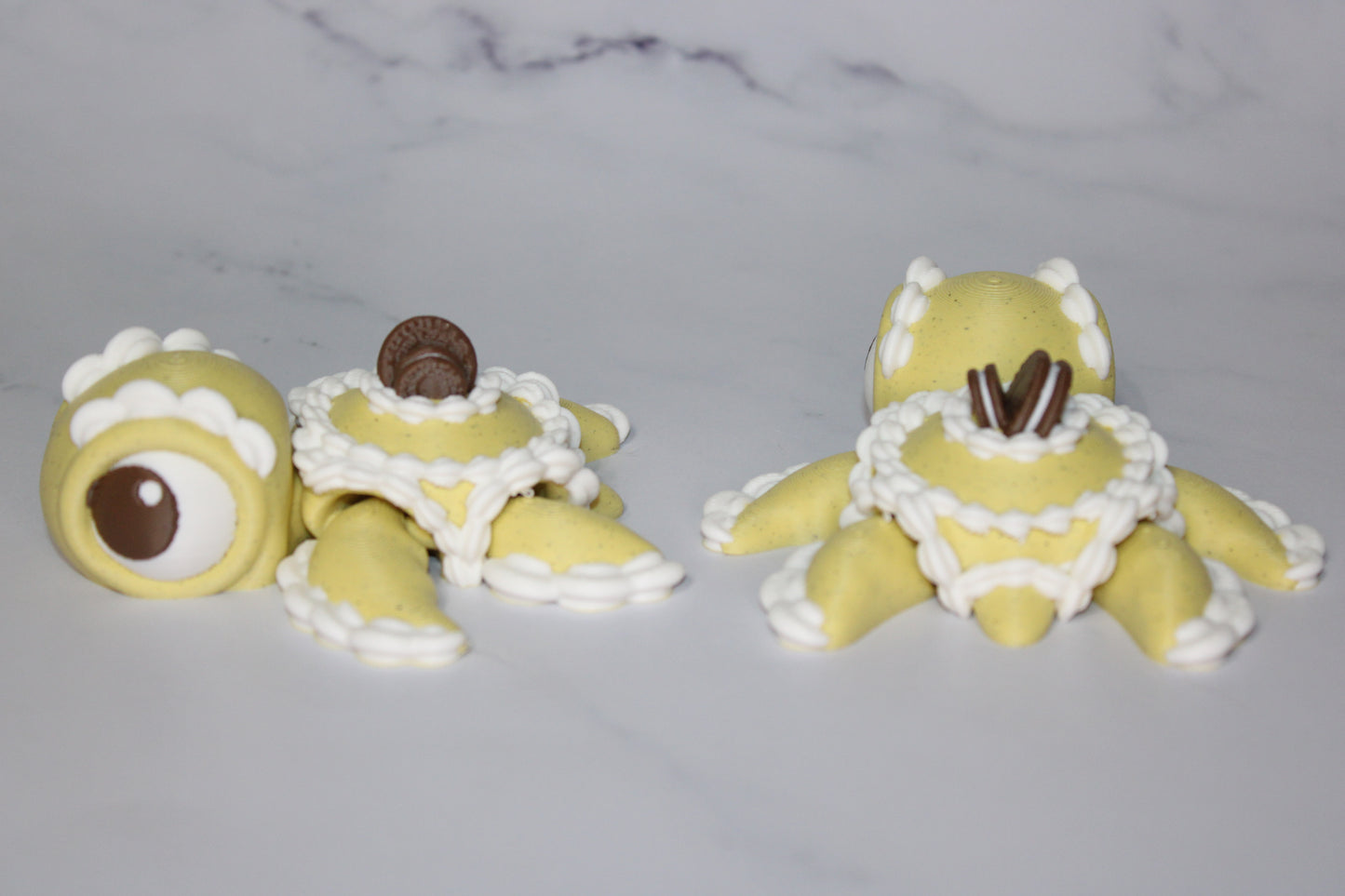 Dessert Turtles Articulated 3d Printed Figurine - Wonderland 3D Printing