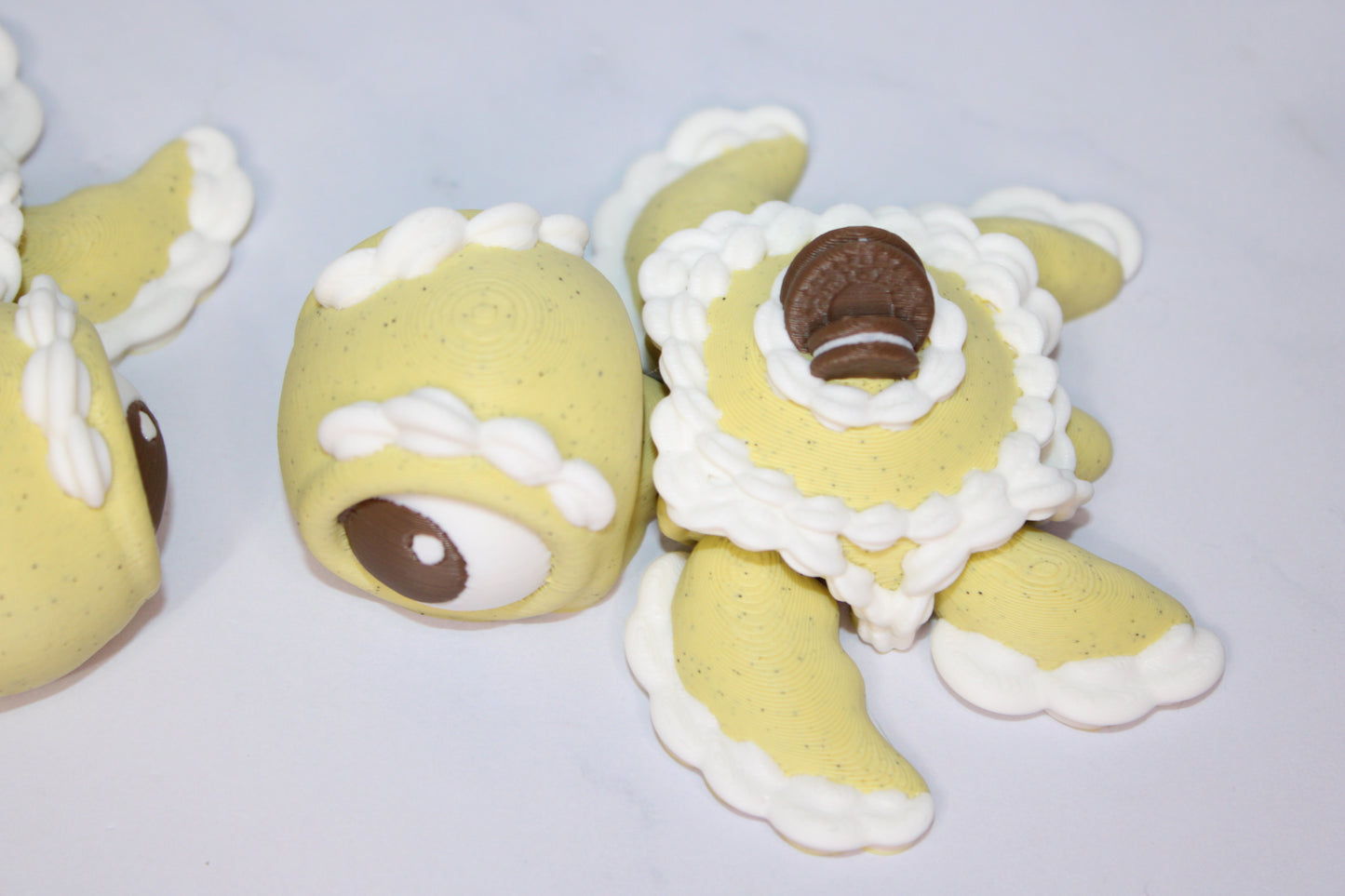Dessert Turtles Articulated 3d Printed Figurine - Wonderland 3D Printing
