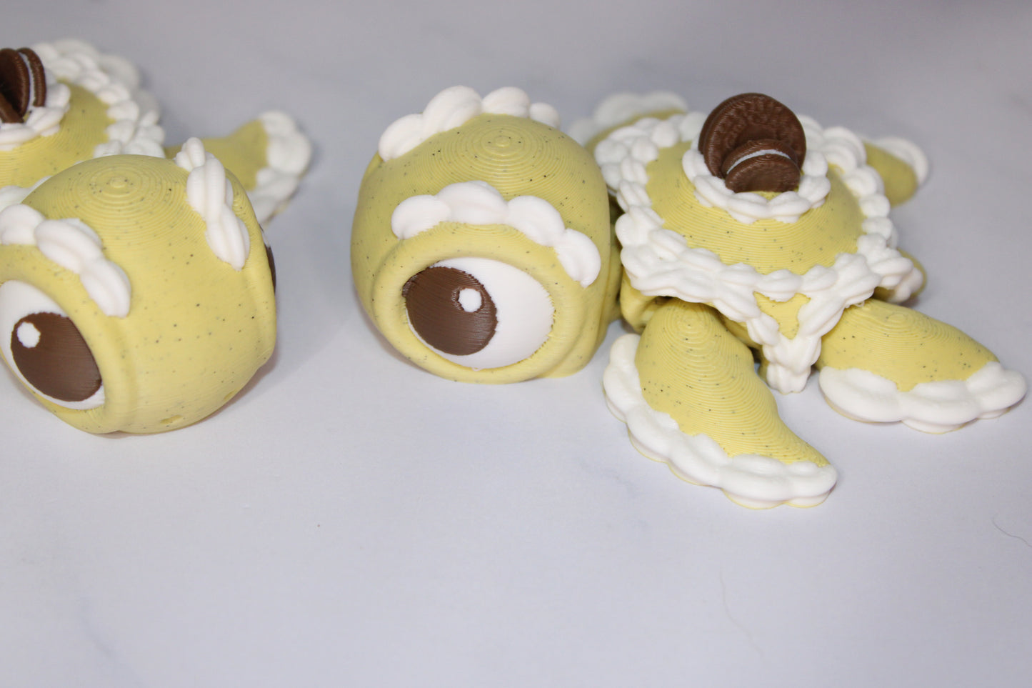 Dessert Turtles Articulated 3d Printed Figurine - Wonderland 3D Printing