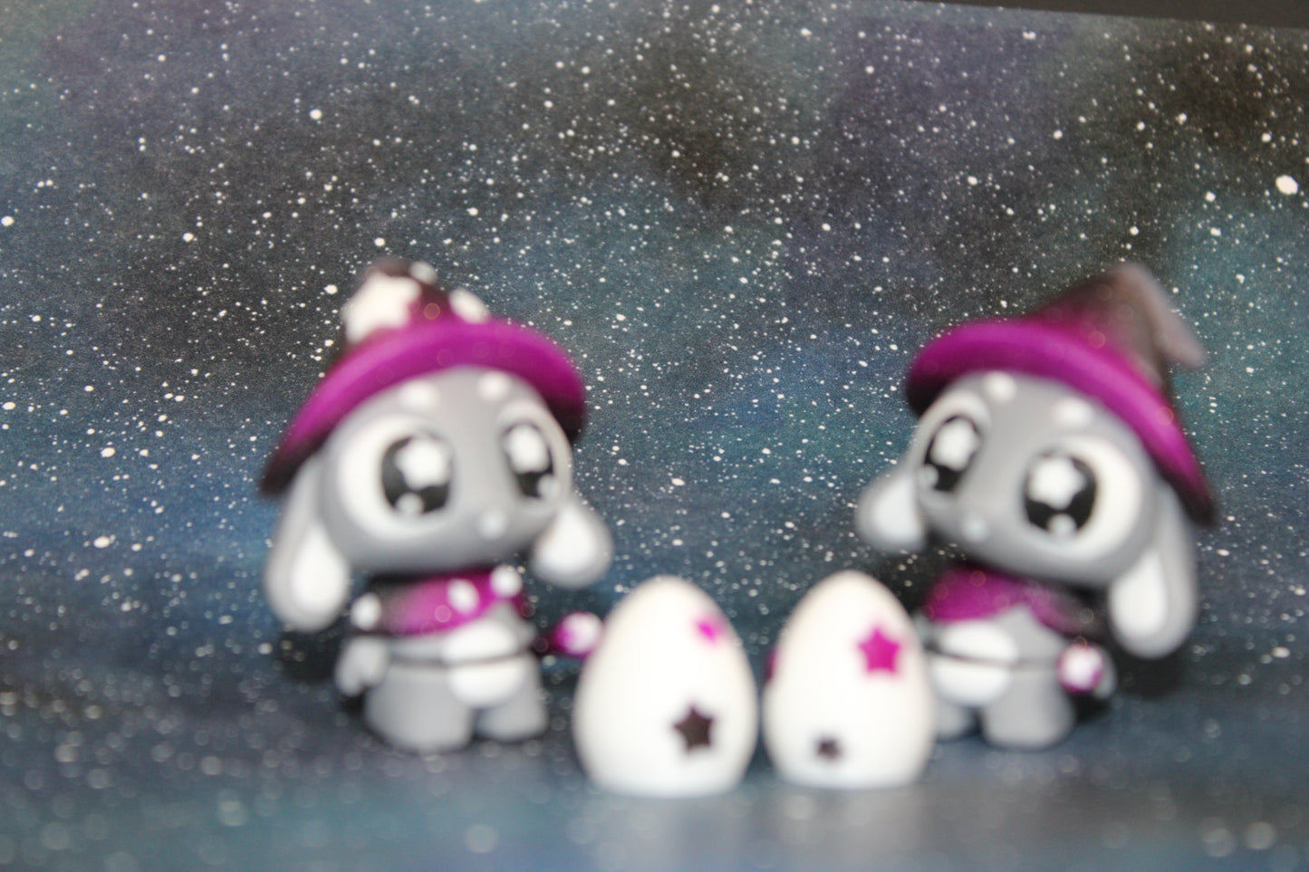 3D Printed Flexi Magician Bunny with Hat or Wizard Bunny 2.5" tall