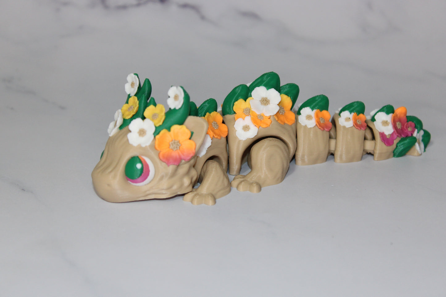 Dogwood Baby Dragon 6 in Articulated 3d Printed Figurine