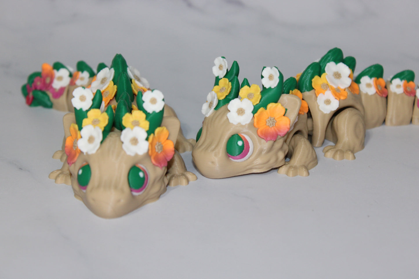 Dogwood Baby Dragon 6 in Articulated 3d Printed Figurine