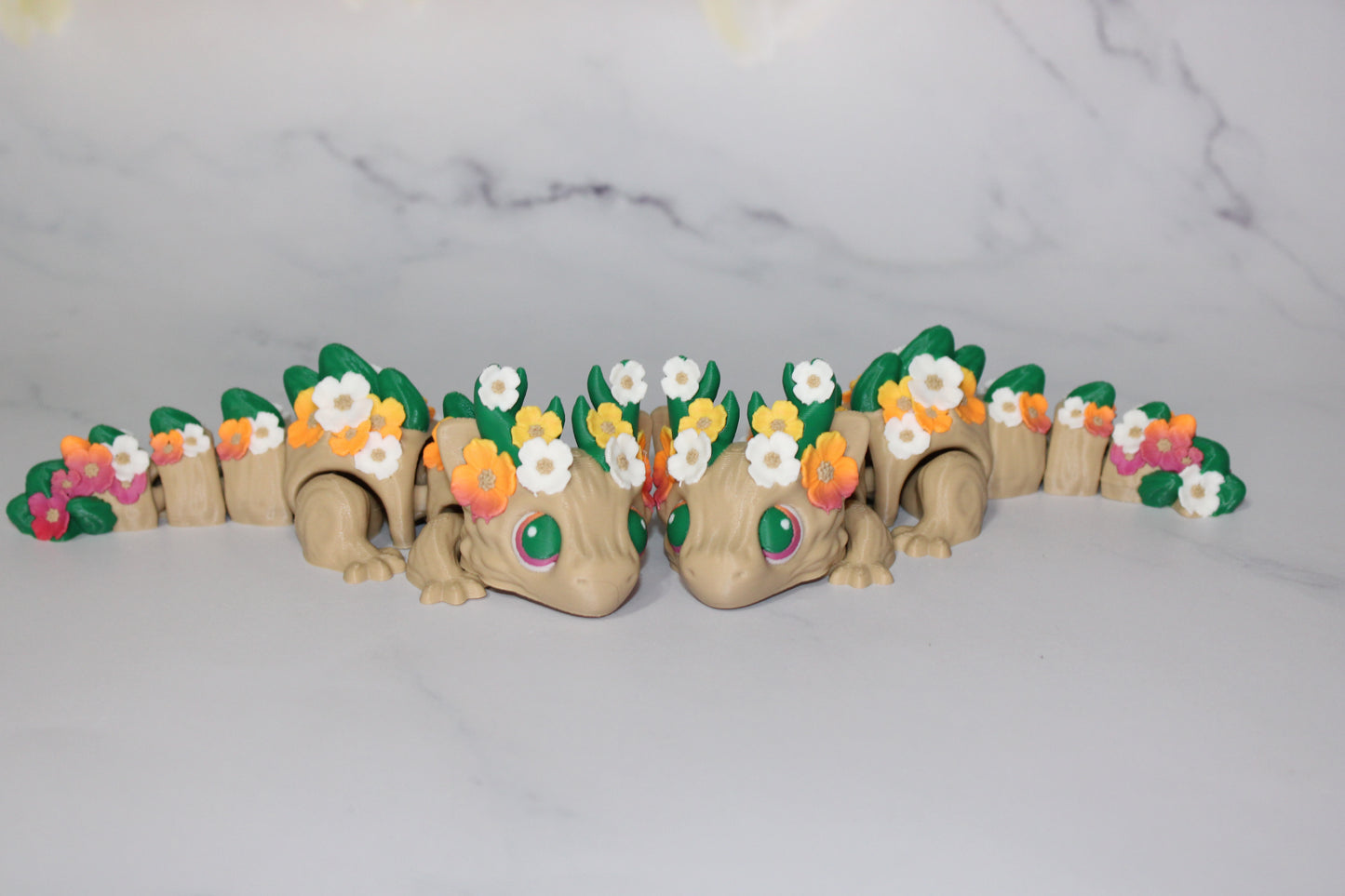 Dogwood Baby Dragon 6 in Articulated 3d Printed Figurine