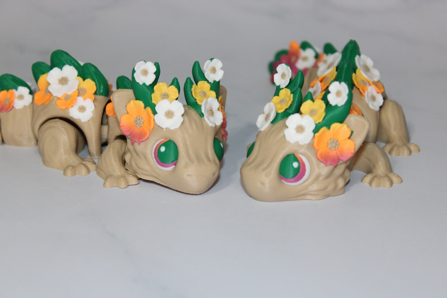 Dogwood Baby Dragon 6 in Articulated 3d Printed Figurine