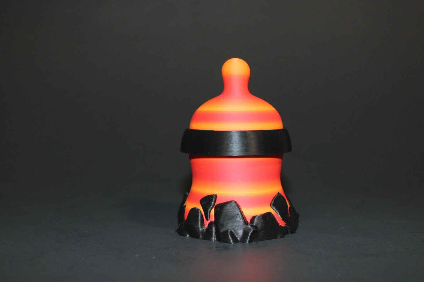 3D Printed Flexi Devil Baby with Mini-Bottle and Bottle Container