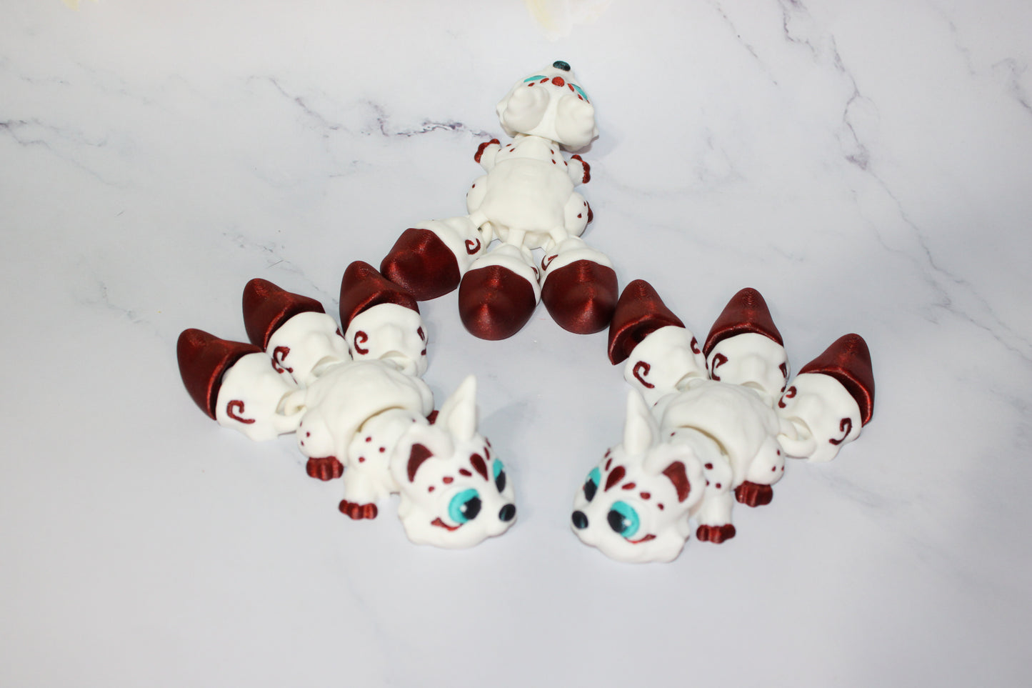 Cryptids- Kitsune, Jersey Devil, and Wolpertinger Articulated 3d Printed Figurine - Wonderland 3D Printing