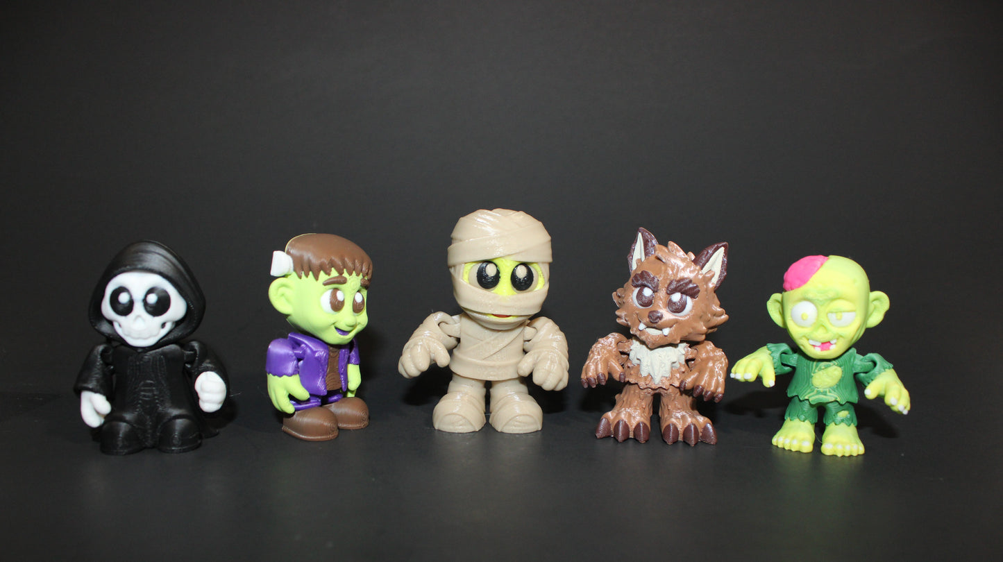 3D-printed articulated flexible Halloween mini fidget toys-2"