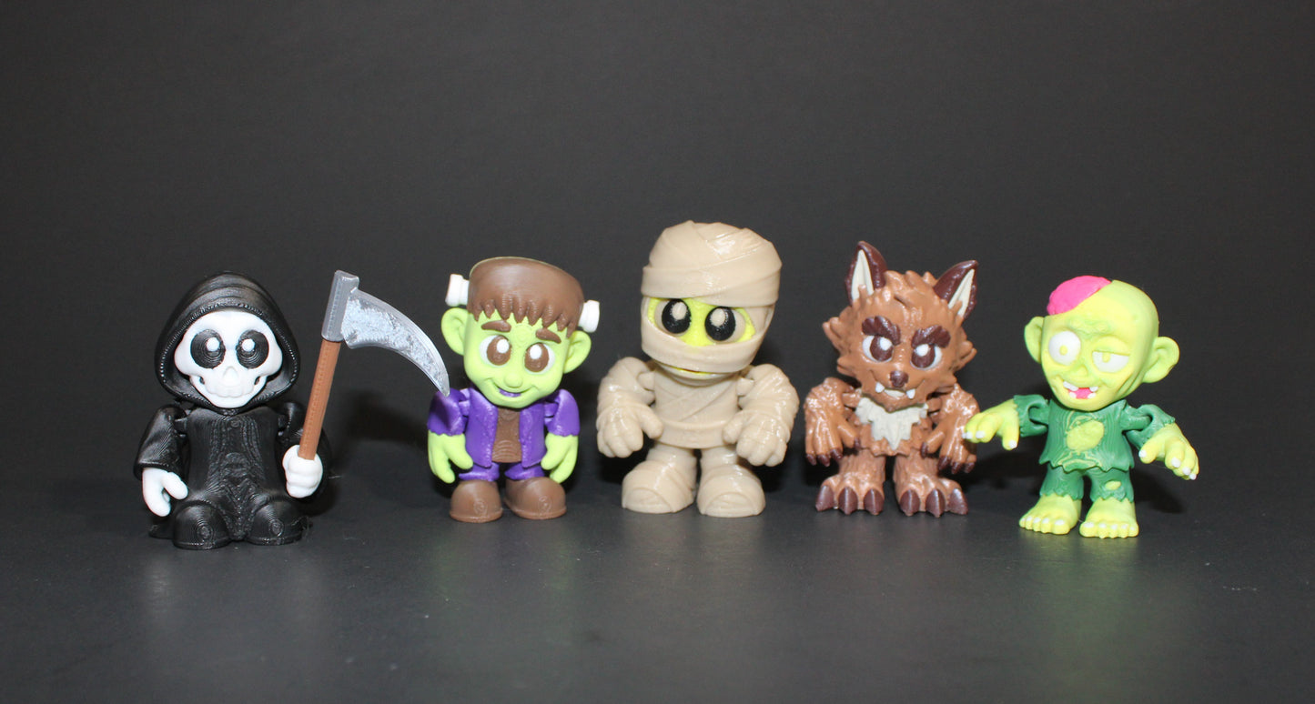 3D-printed articulated flexible Halloween mini fidget toys-2"