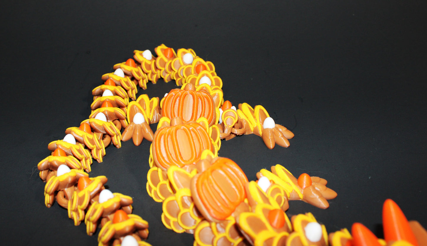Pumpkin Spice Cookie Dragon 3D Printed Articulated