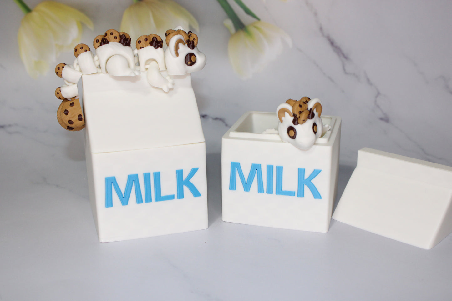 Milk and Cookie Dragon 5 in Articulated 3d Printed Figurine
