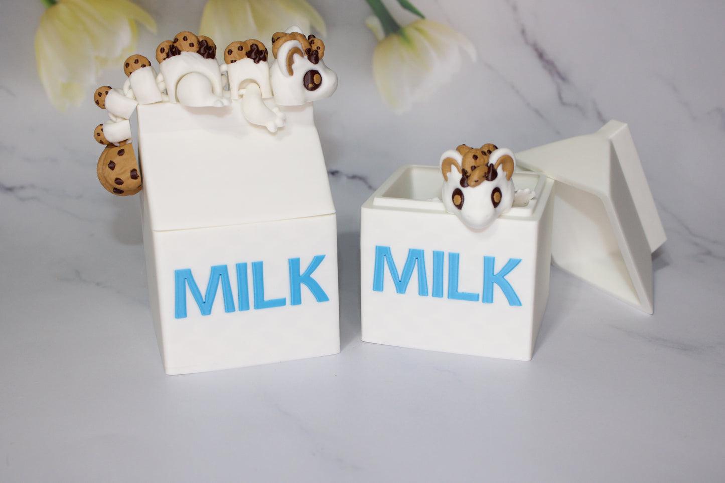 Milk and Cookie Dragon 5 in Articulated 3d Printed Figurine