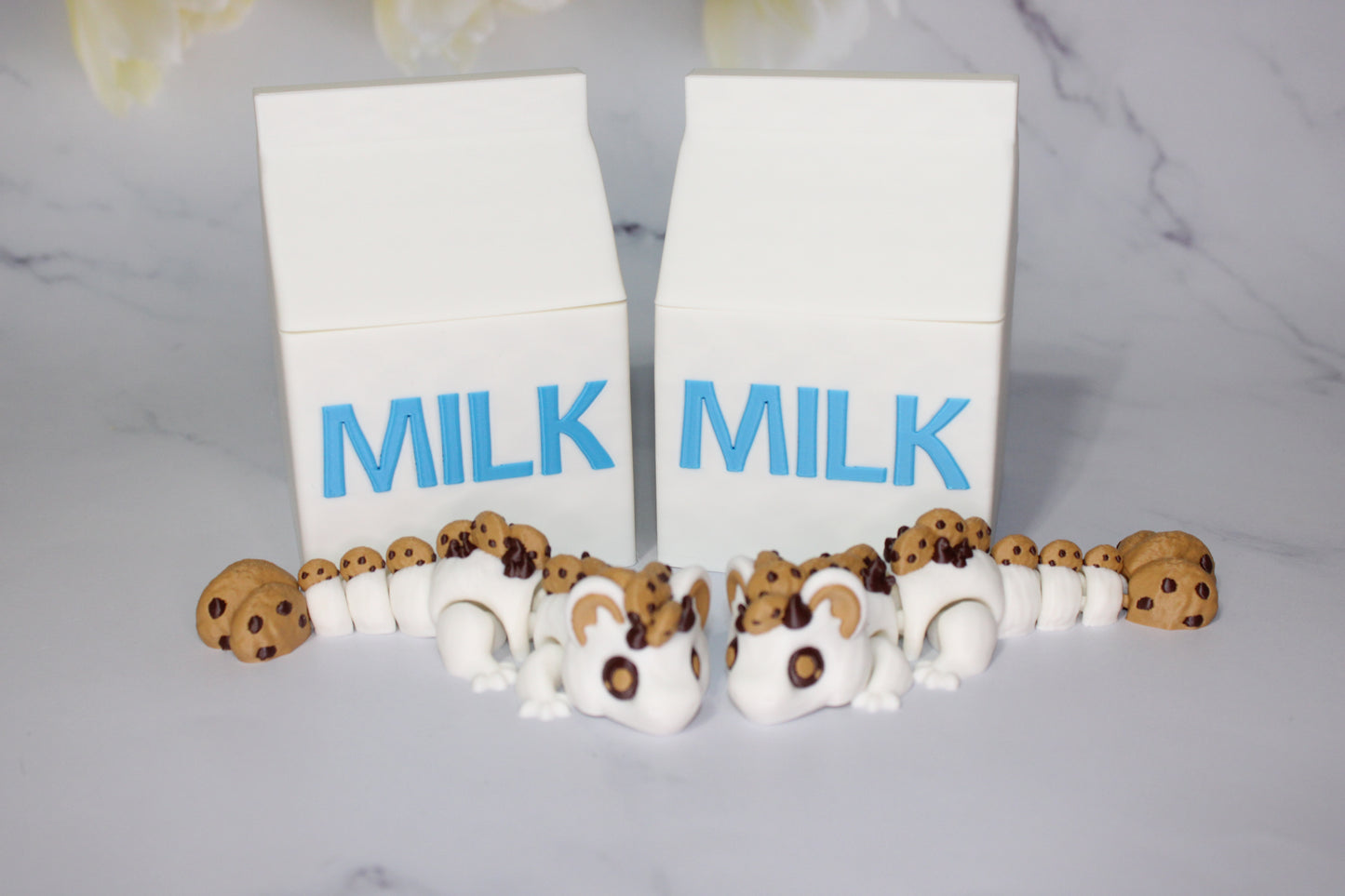 Milk and Cookie Dragon 5 in Articulated 3d Printed Figurine