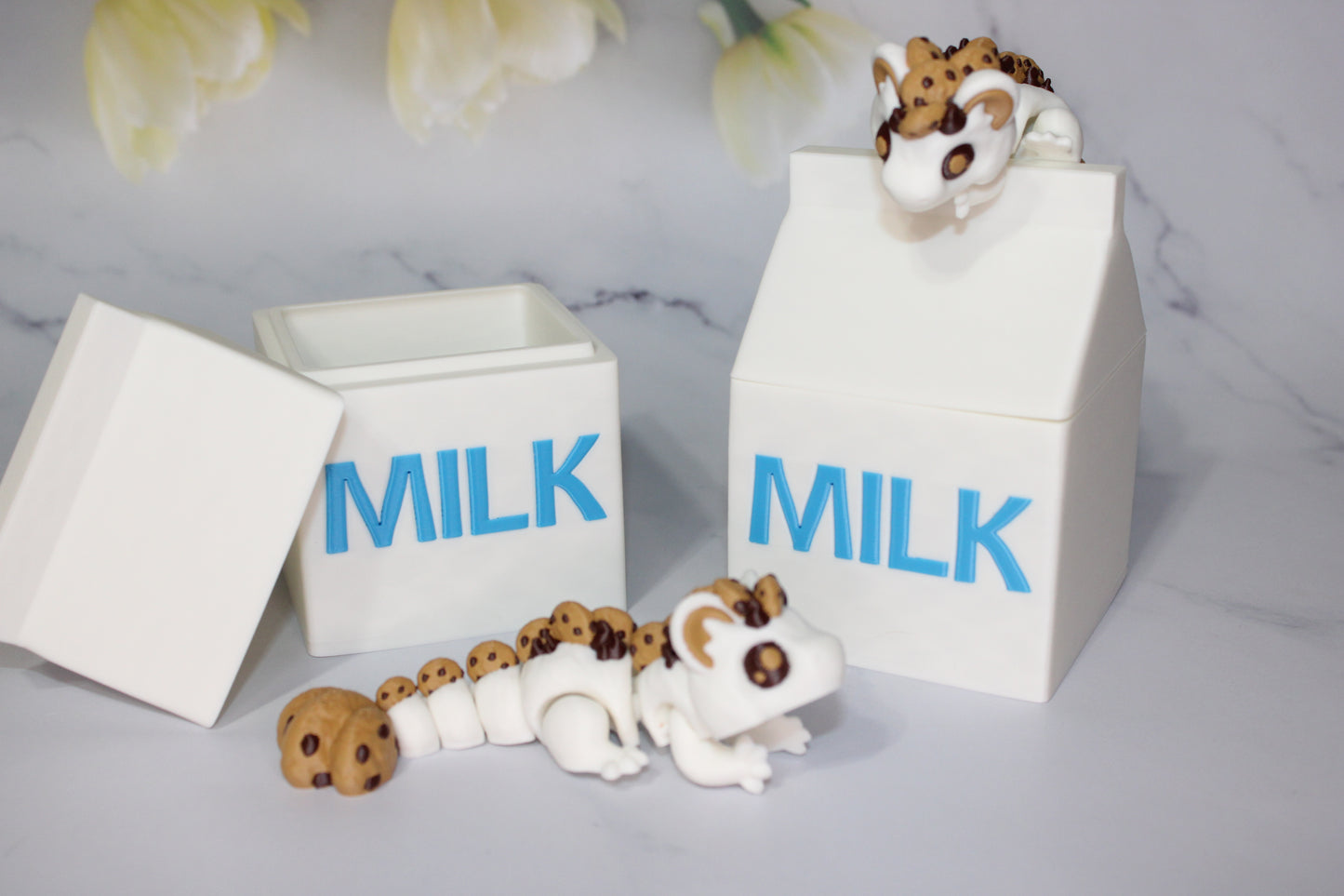 Milk and Cookie Dragon 5 in Articulated 3d Printed Figurine
