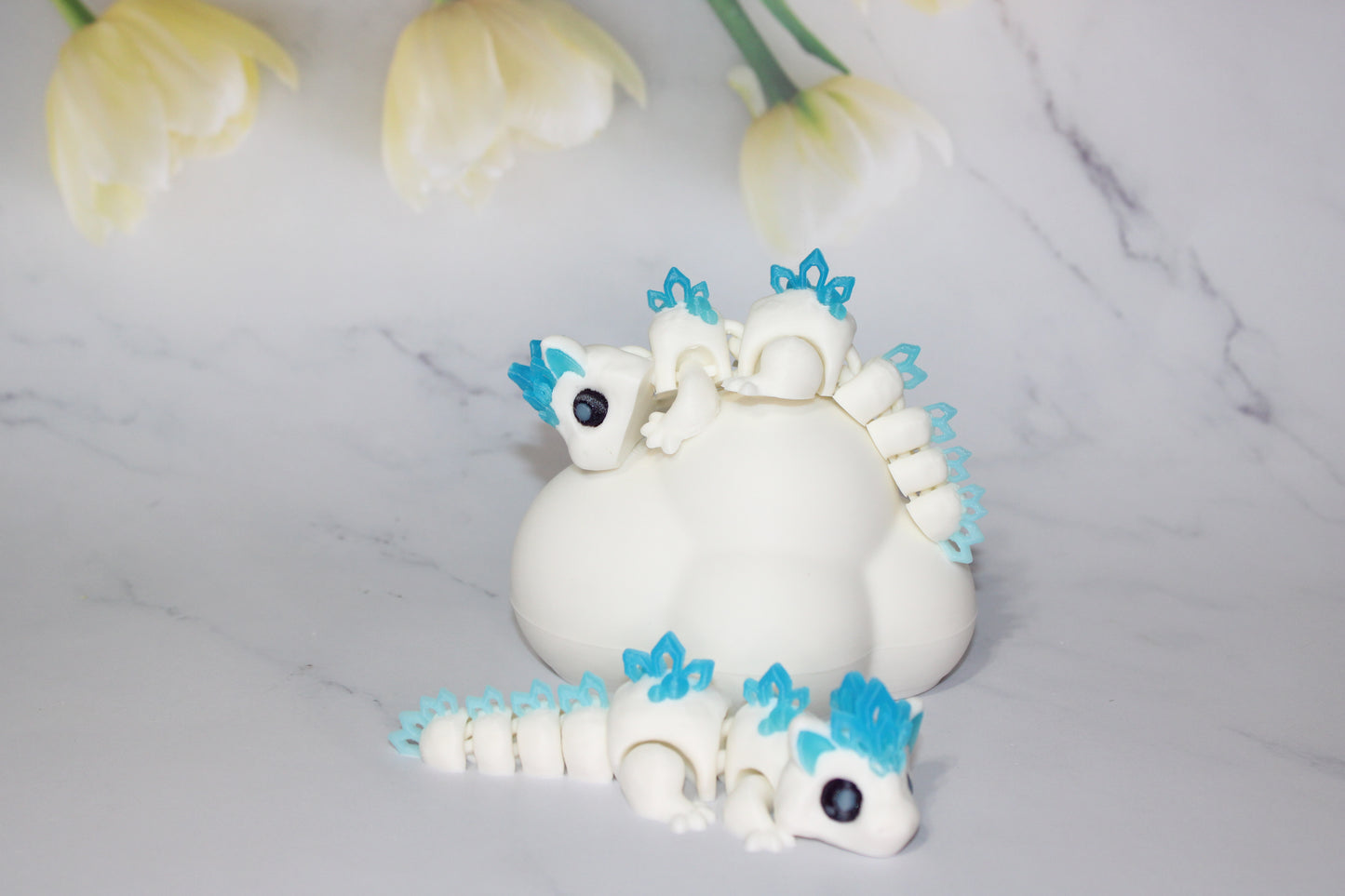 Kosetsu Winter Snowfall Dragon Articulated 3d Printed Figurine