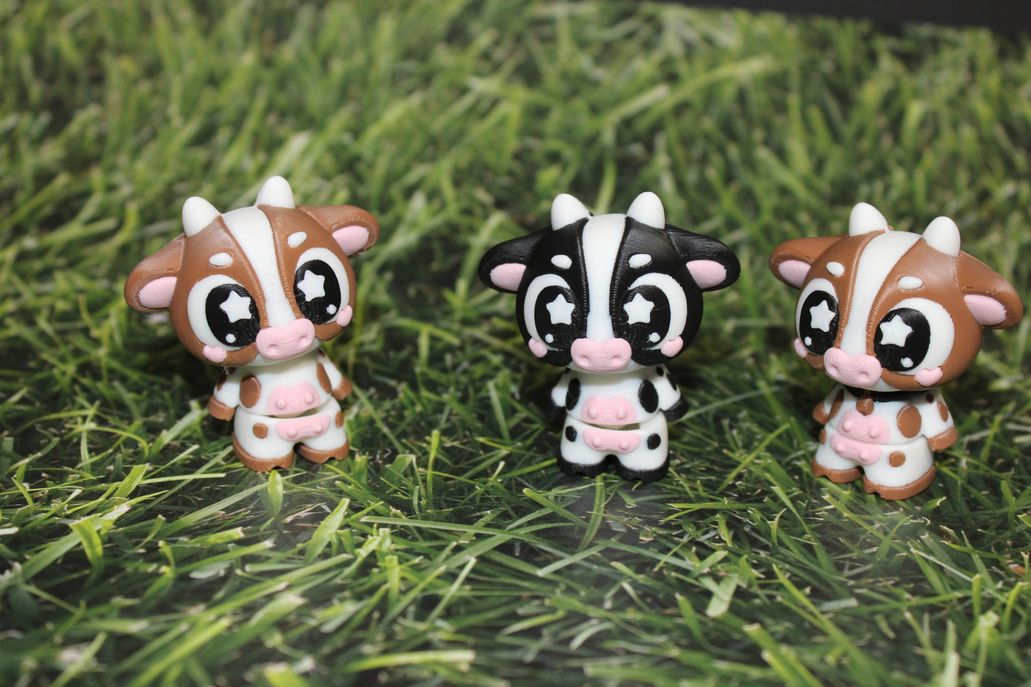 3D Printed Cow with Fence 2"