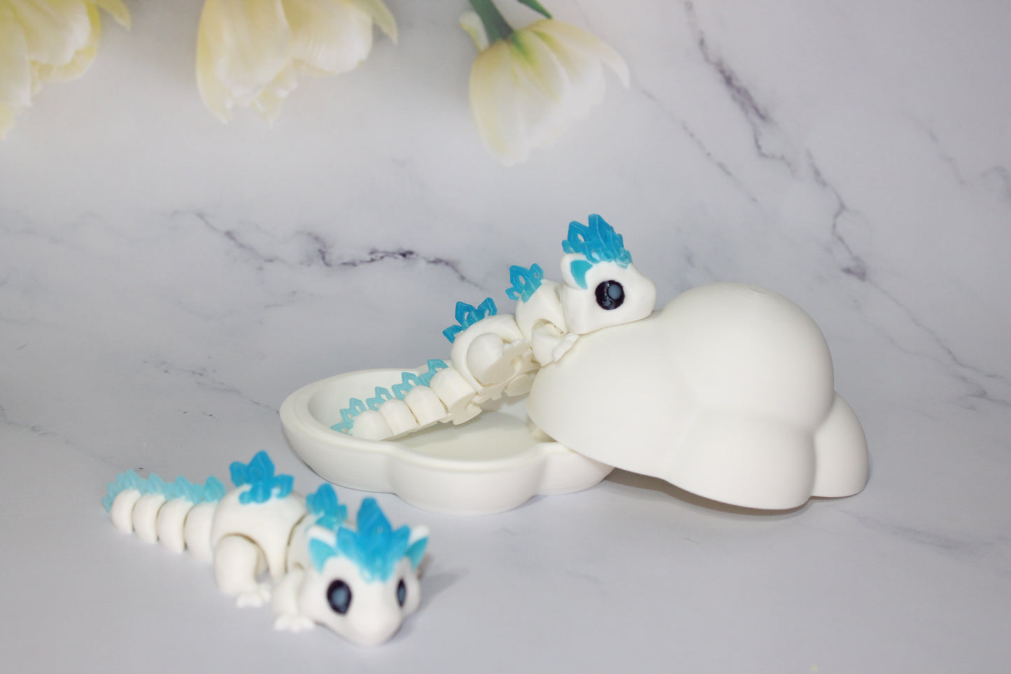 Kosetsu Winter Snowfall Dragon Articulated 3d Printed Figurine