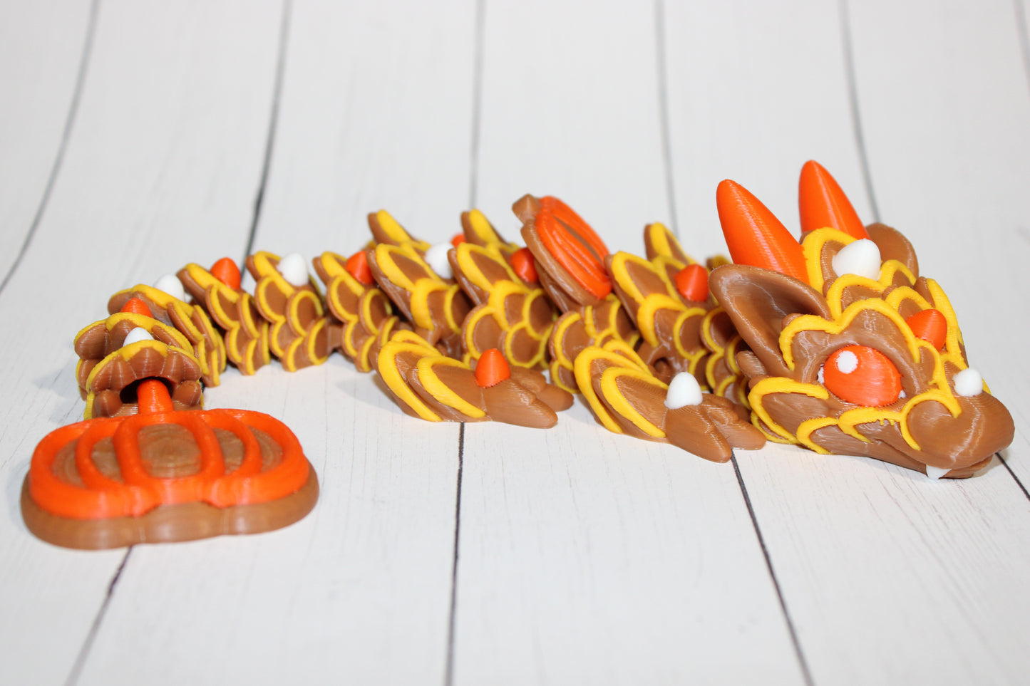 Pumpkin Spice Cookie Dragon 3D Printed Articulated