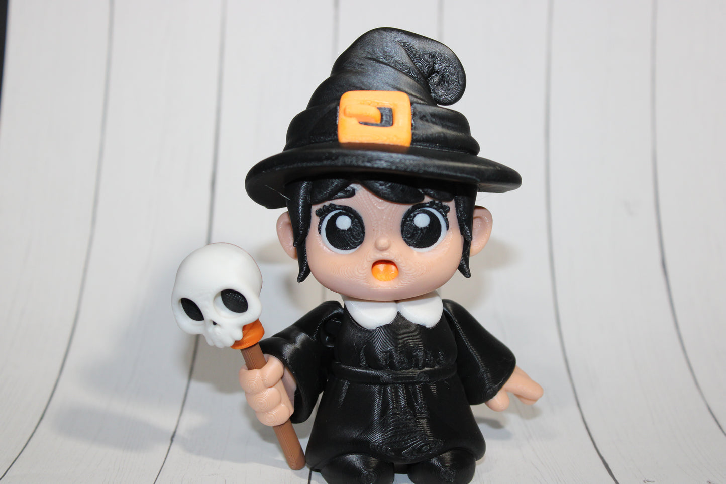 3D Printed Articulated Cute Witch Figurine