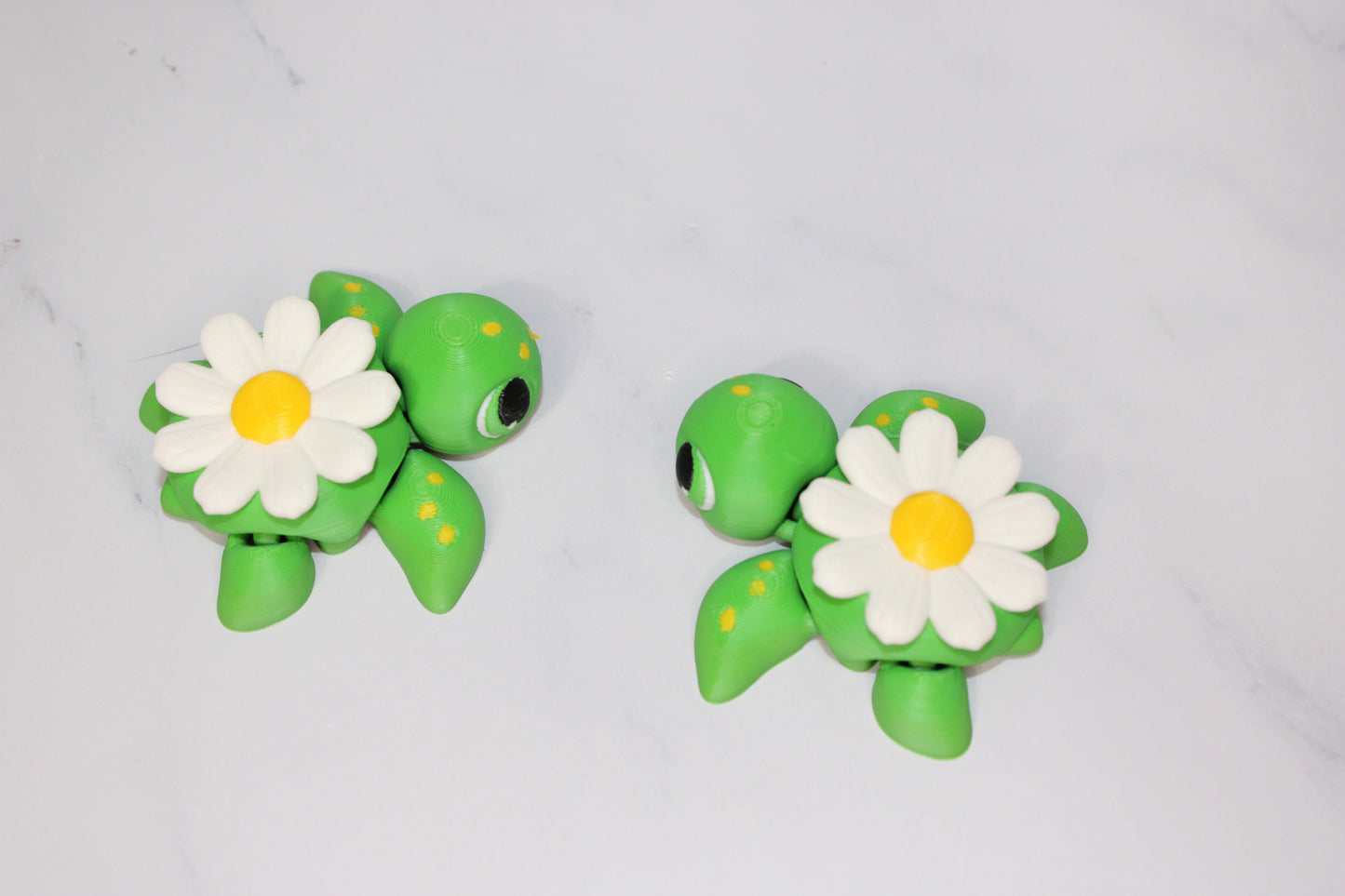 State Flower Turtles or Flower Turtles 3.5 inches Long Multiple Varieties to choose from-Articulated 3d Printed Figurine
