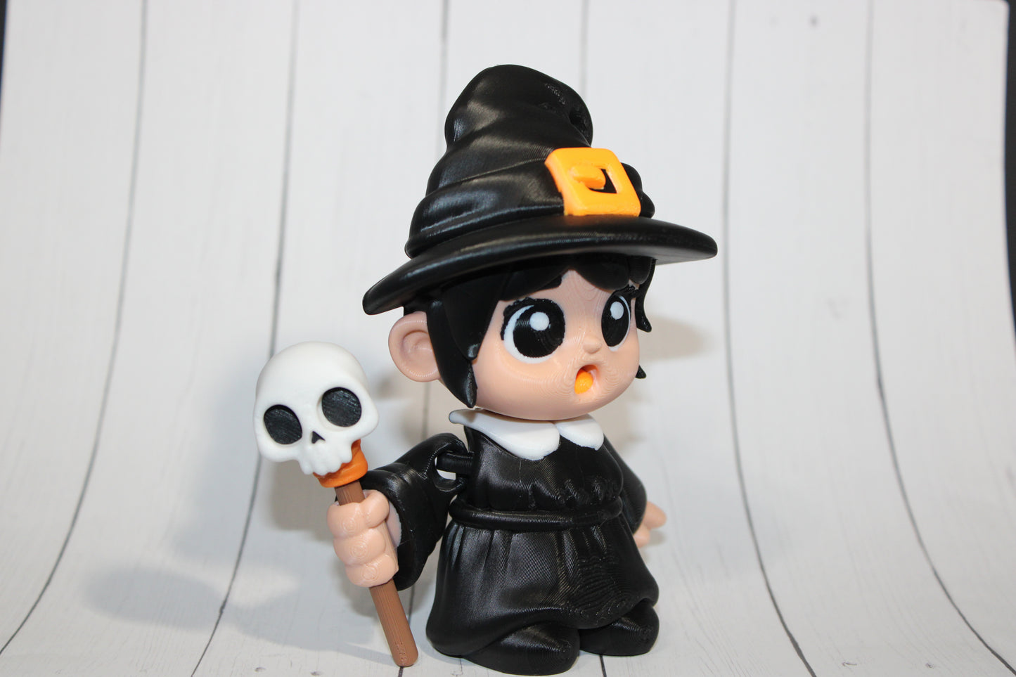 3D Printed Articulated Cute Witch Figurine