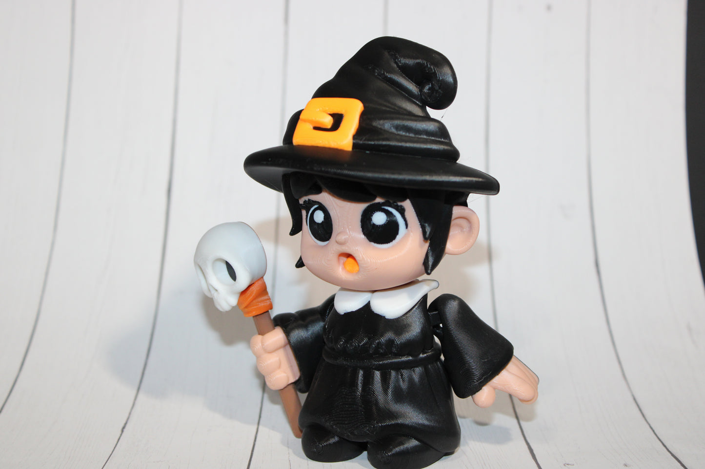 3D Printed Articulated Cute Witch Figurine