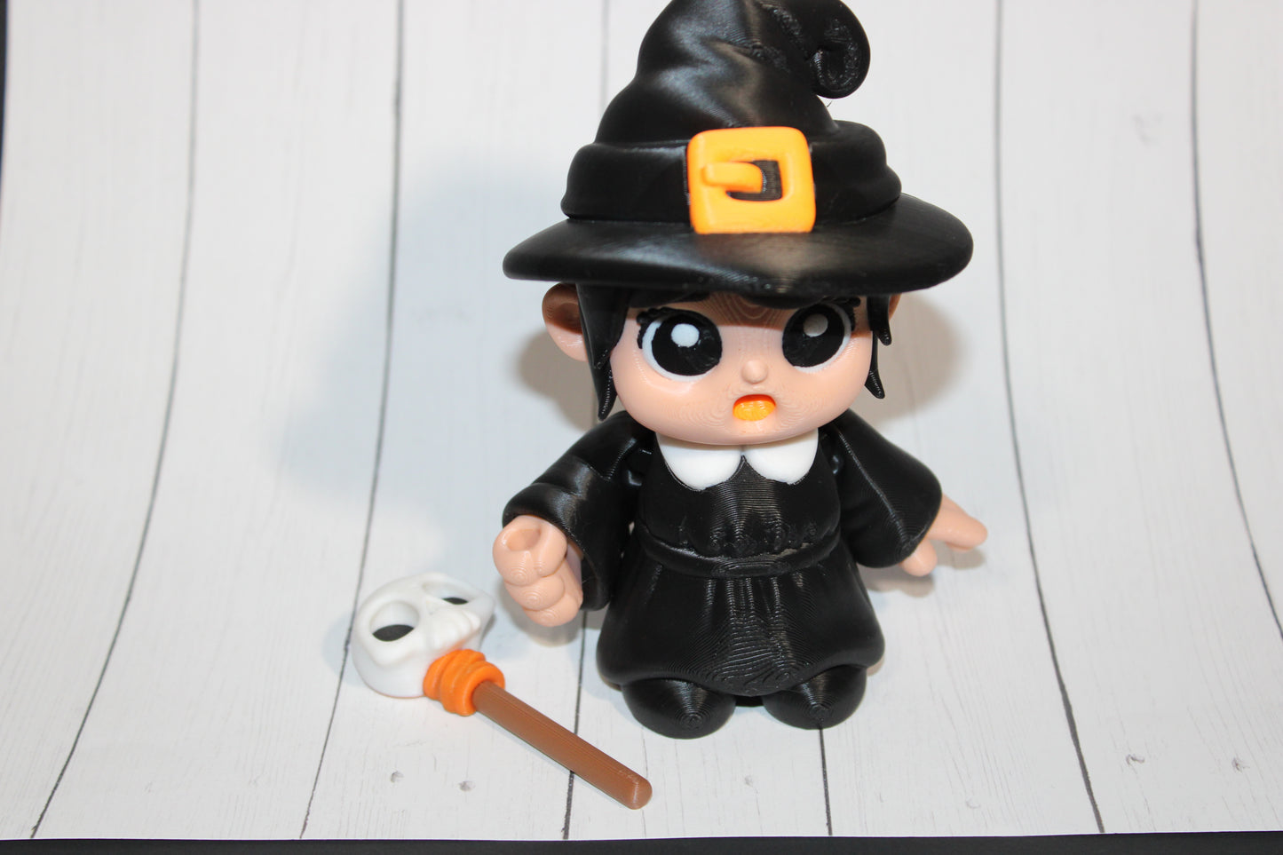3D Printed Articulated Cute Witch Figurine