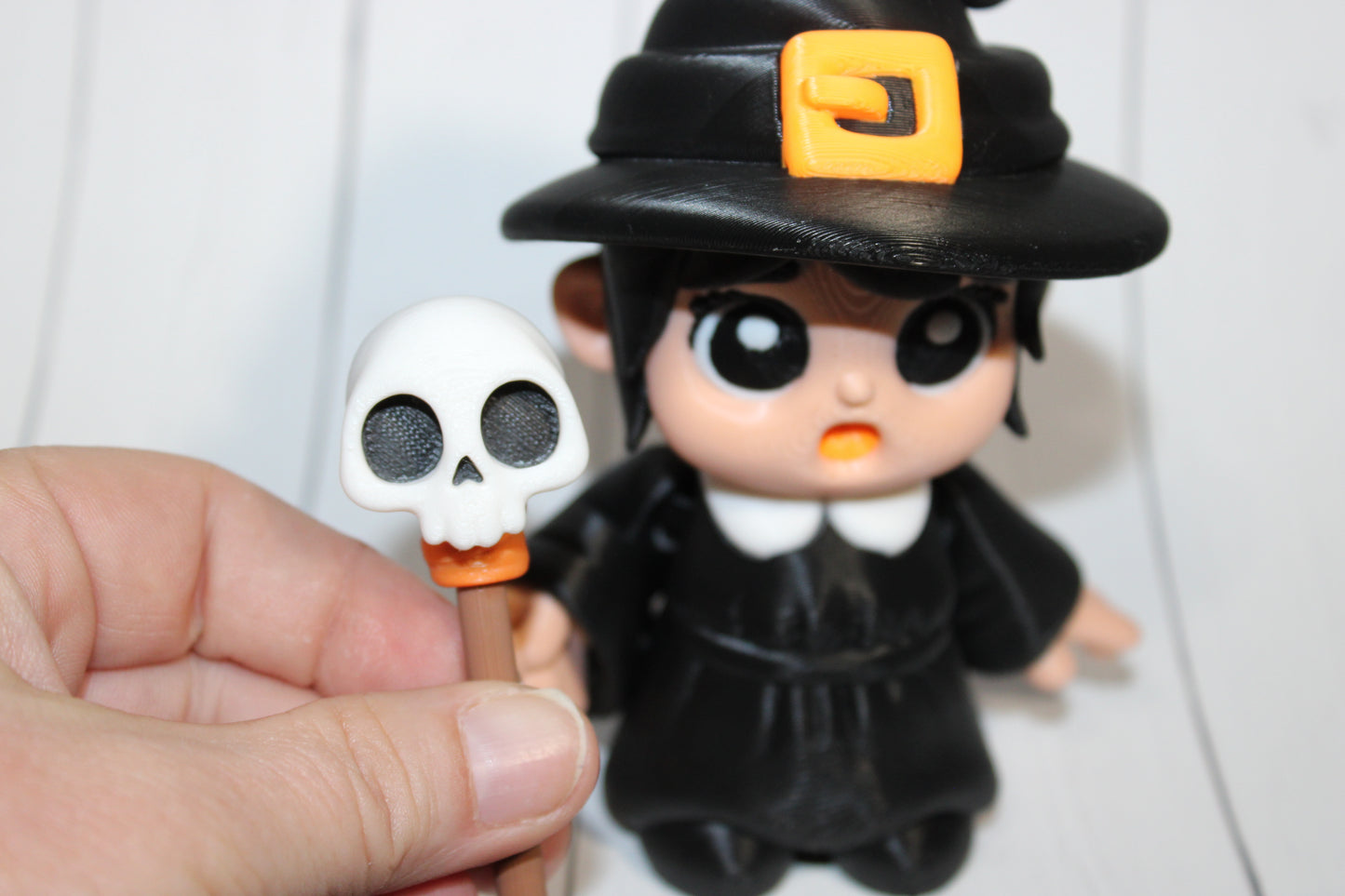 3D Printed Articulated Cute Witch Figurine