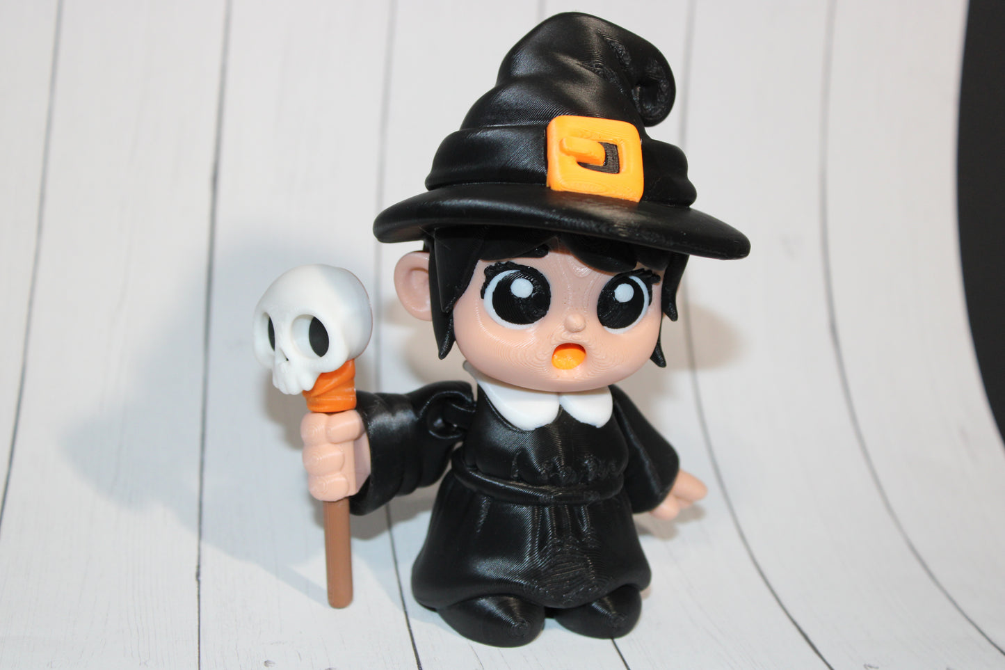 3D Printed Articulated Cute Witch Figurine