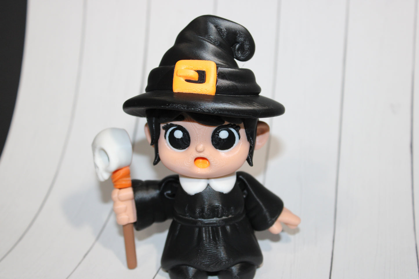 3D Printed Articulated Cute Witch Figurine