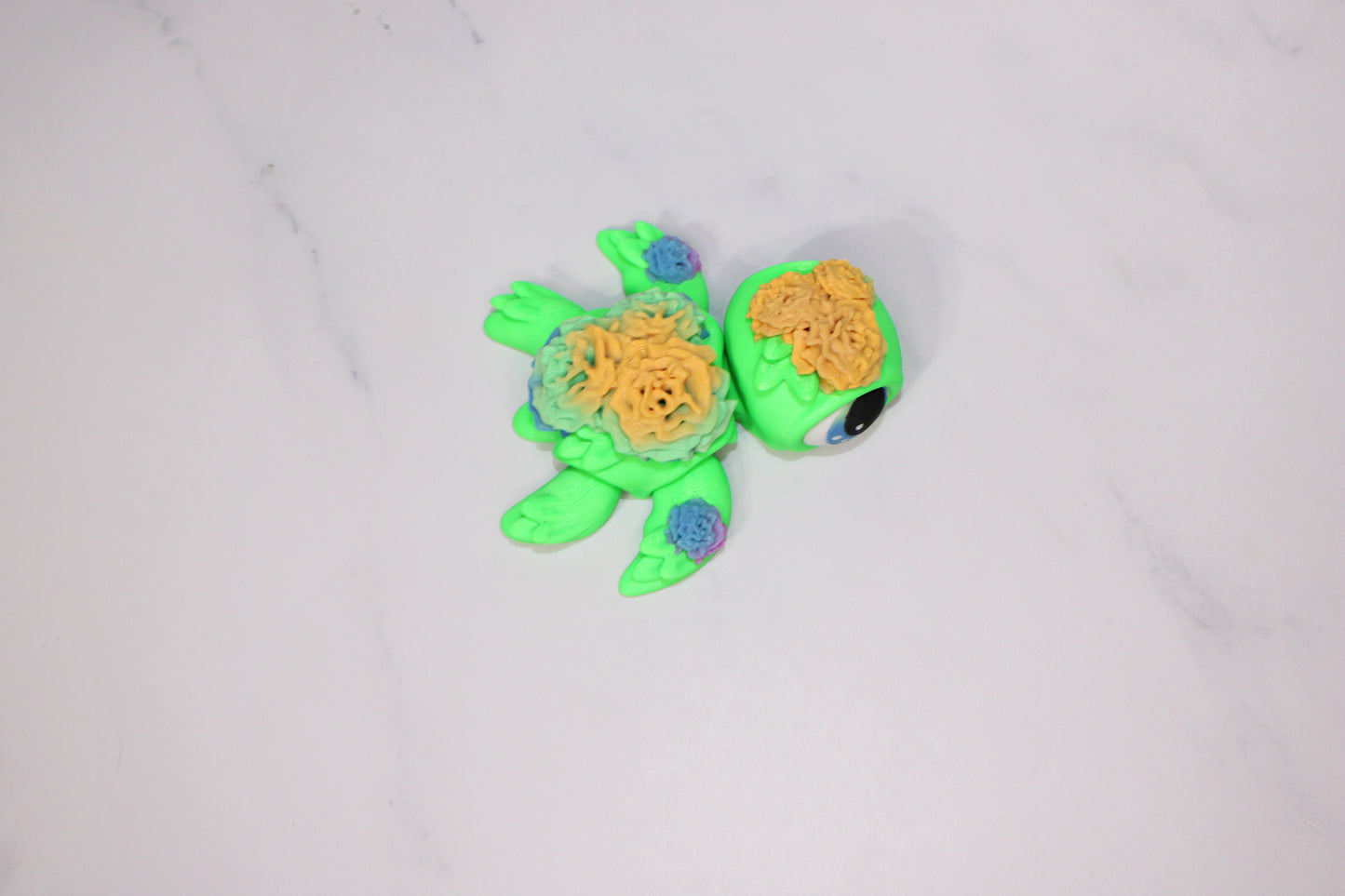 State Flower Turtles or Flower Turtles 3.5 inches Long Multiple Varieties to choose from-Articulated 3d Printed Figurine