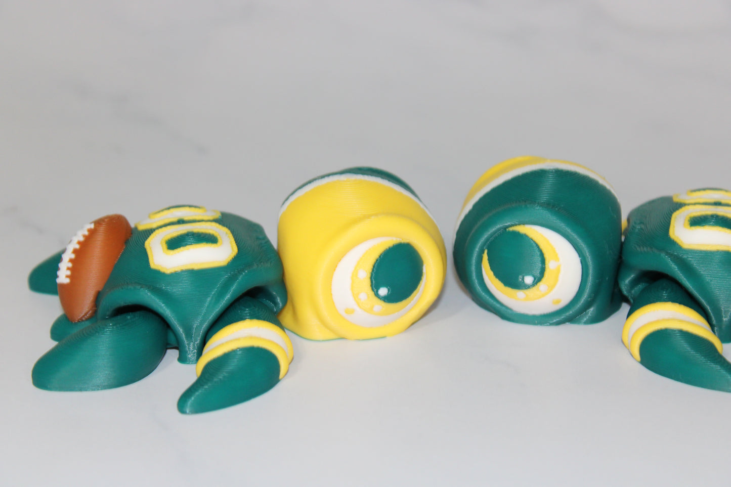 Sports Turtles Articulated 3d Printed Figurine - Wonderland 3D Printing