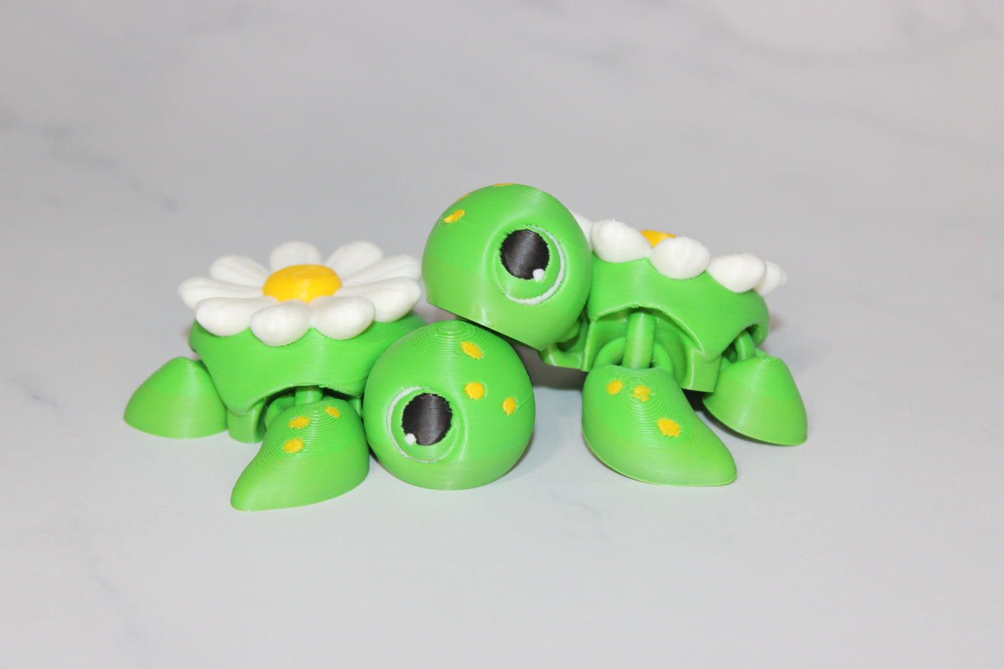 State Flower Turtles or Flower Turtles 3.5 inches Long Multiple Varieties to choose from-Articulated 3d Printed Figurine