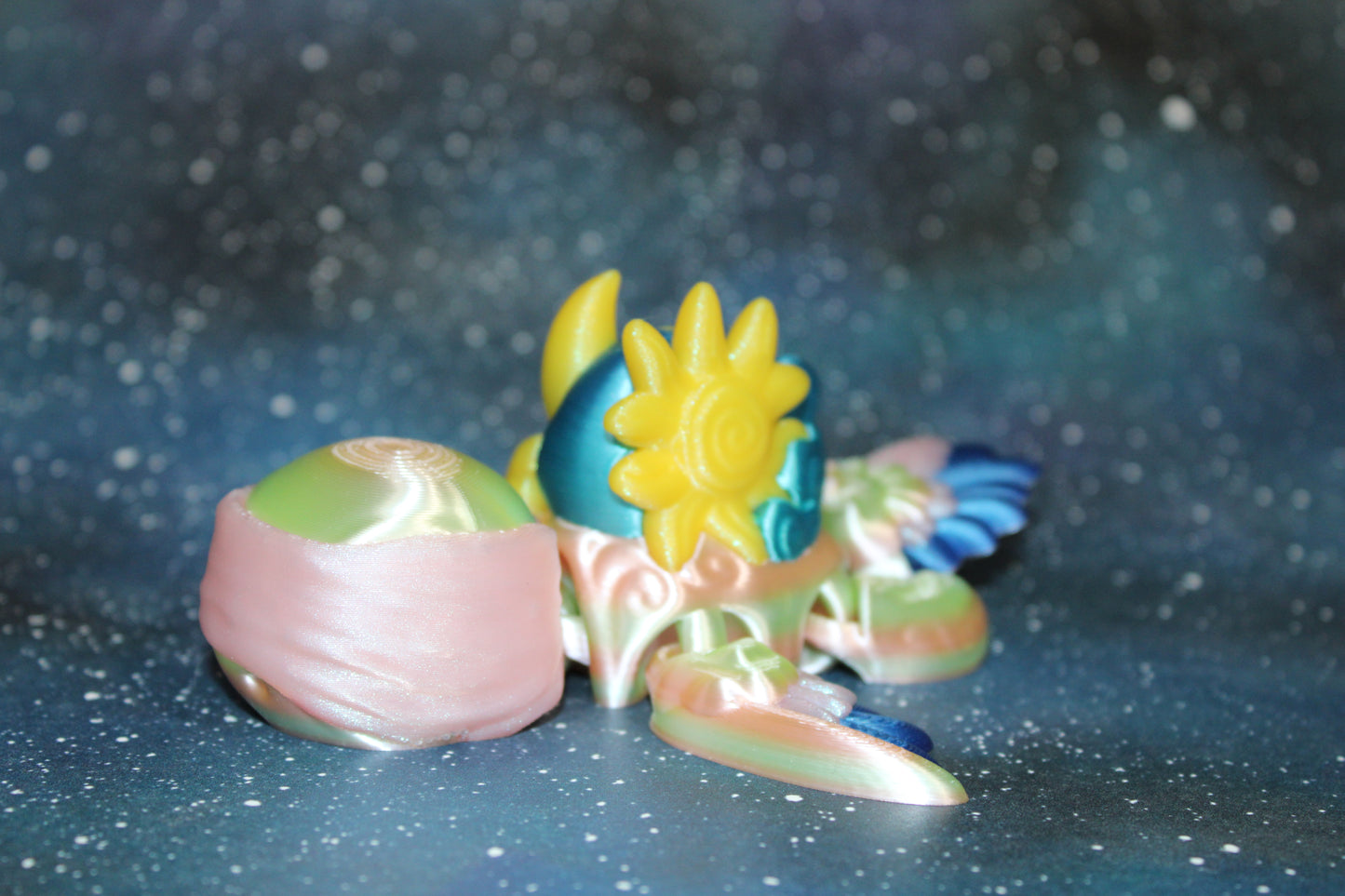 Libra Turtle-3.25 inches- Full Color 3D Printed Articulated Fidget Toy