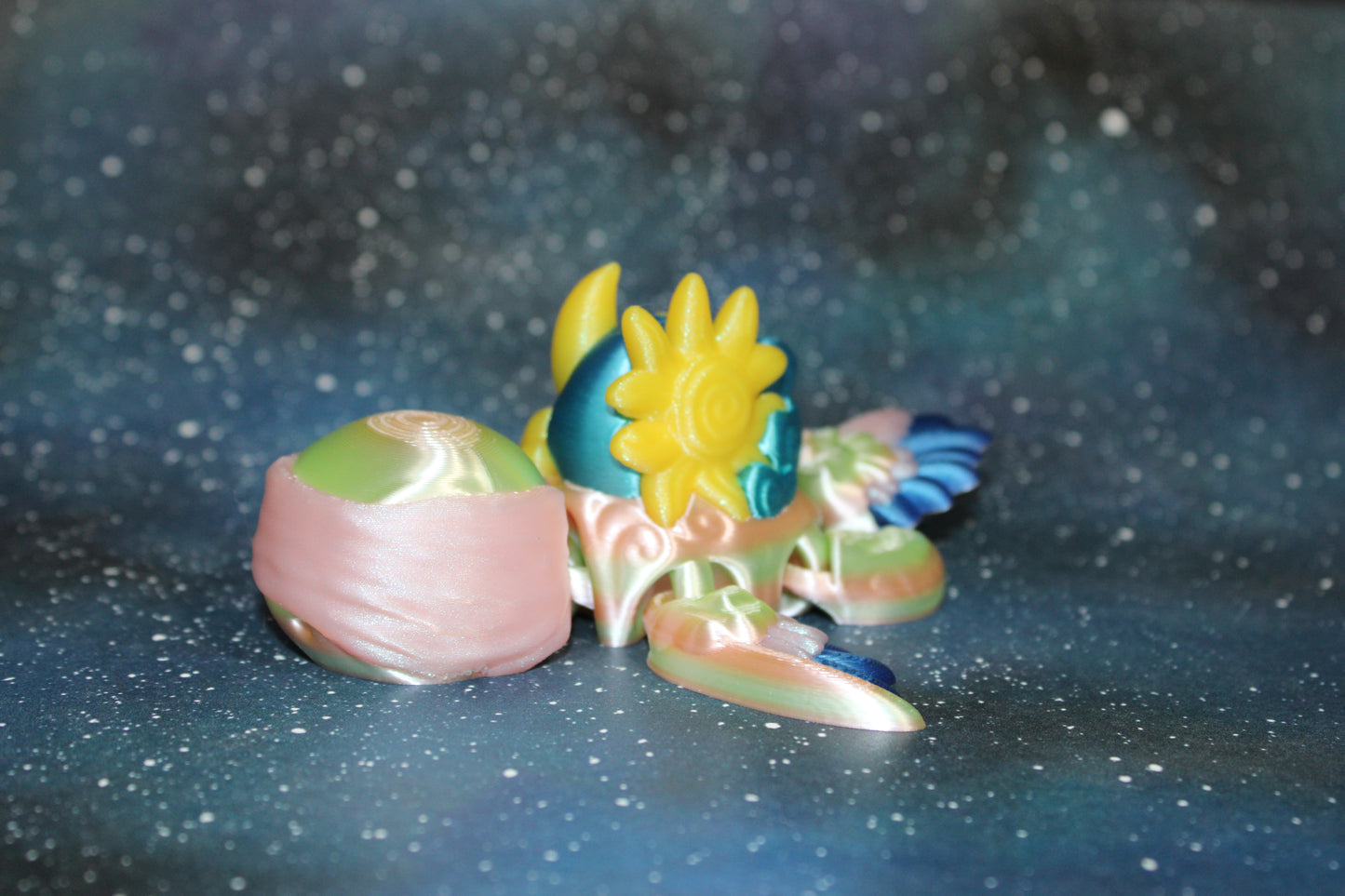 Libra Turtle-3.25 inches- Full Color 3D Printed Articulated Fidget Toy