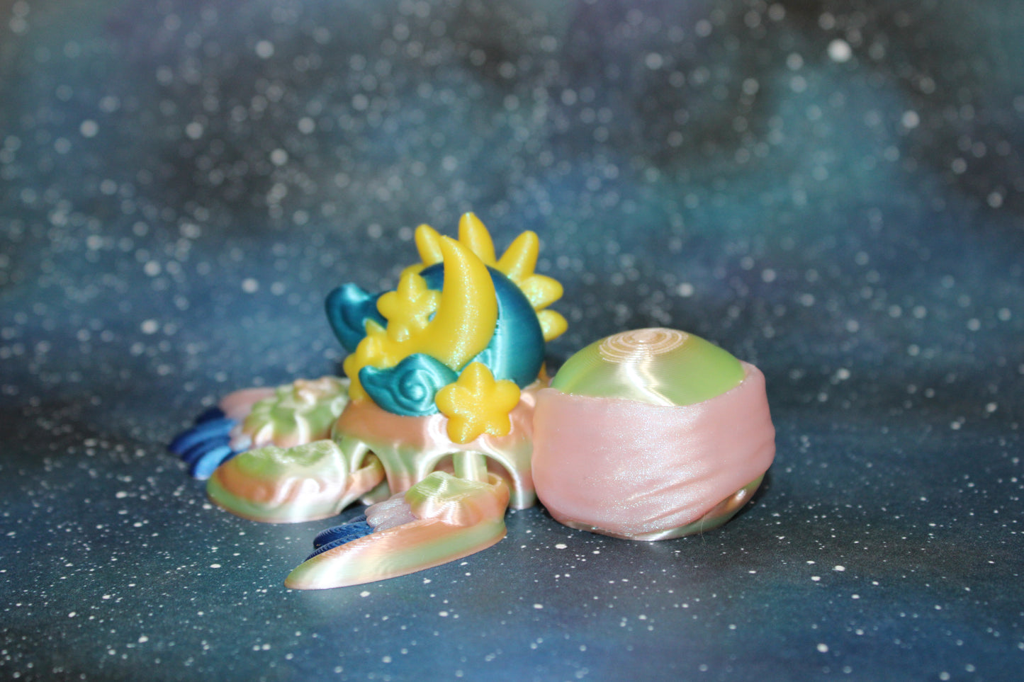 Libra Turtle-3.25 inches- Full Color 3D Printed Articulated Fidget Toy