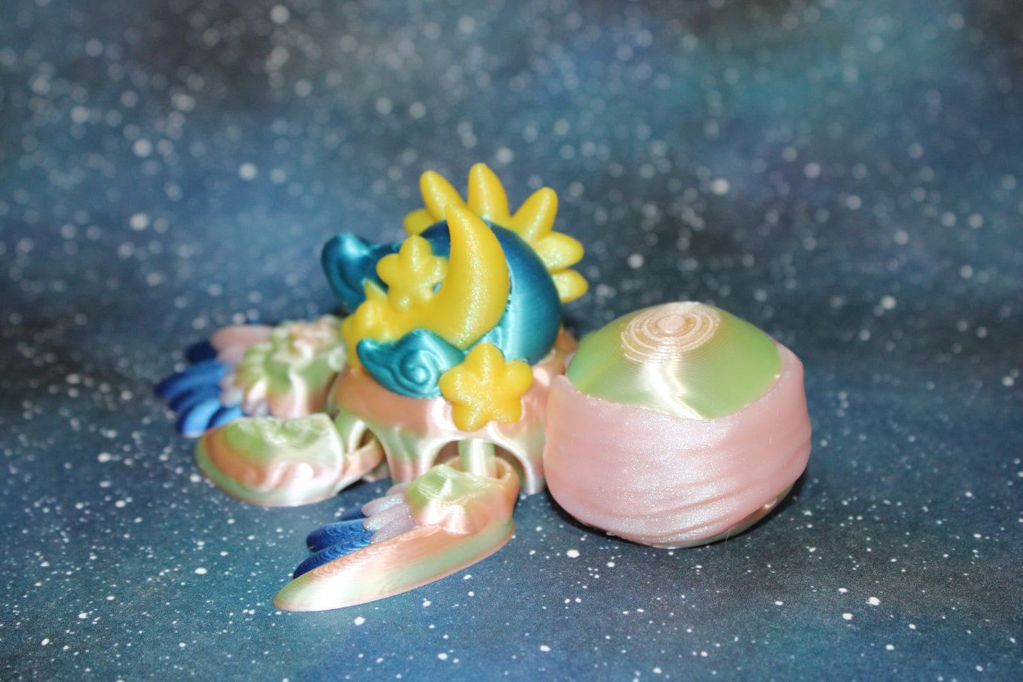 Libra Turtle-3.25 inches- Full Color 3D Printed Articulated Fidget Toy