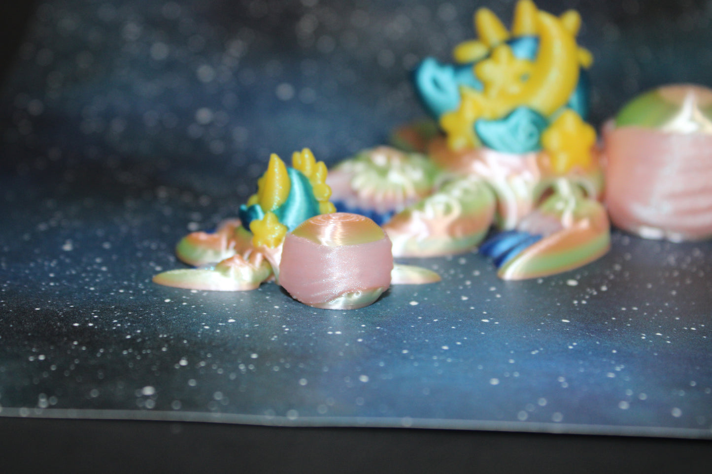 Libra Turtle-3.25 inches- Full Color 3D Printed Articulated Fidget Toy
