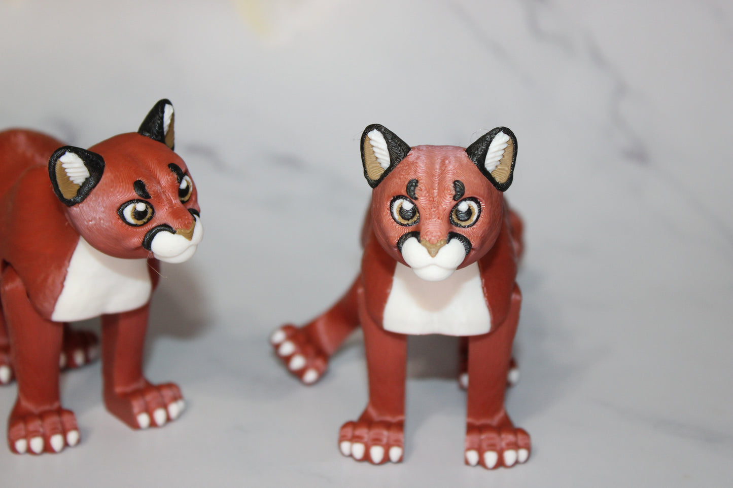 Puma 3D Printed Articulated Flexi Fidget Figurine - Wonderland 3D Printing
