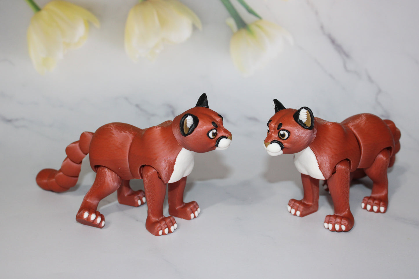 Puma 3D Printed Articulated Flexi Fidget Figurine - Wonderland 3D Printing